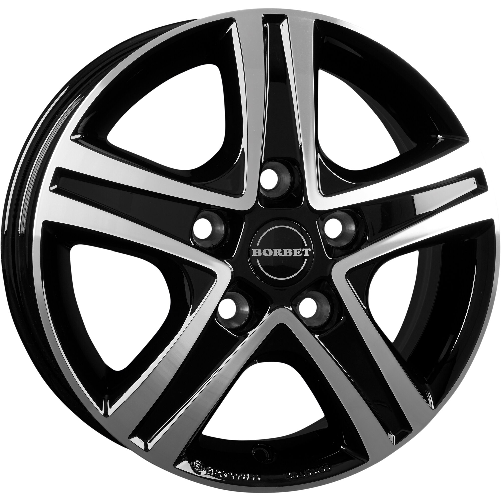Aluminium Wheel Rim CWD for Fiat Ducato with Light-Chassis, 1320 kg, black polished glossy, 6 x 16"