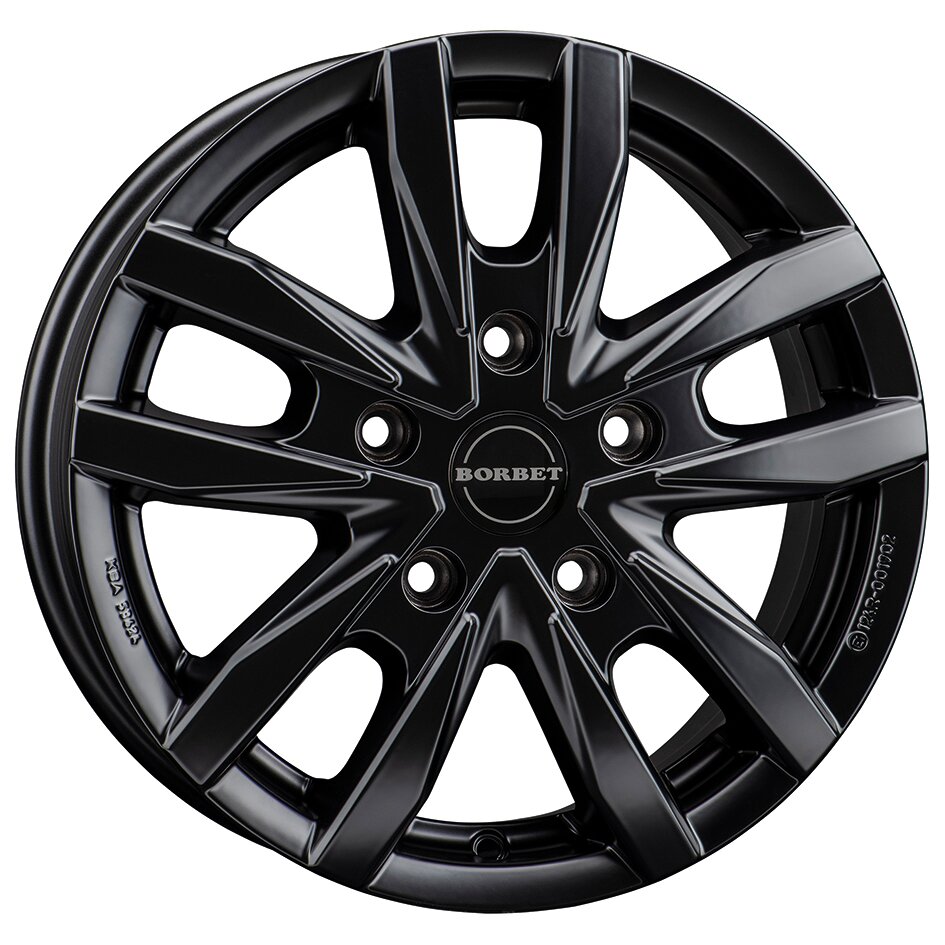 Aluminium Wheel Rim CW5 for Fiat Ducato with Heavy-Chassis, 1400 kg, black matt, 6 x 16"