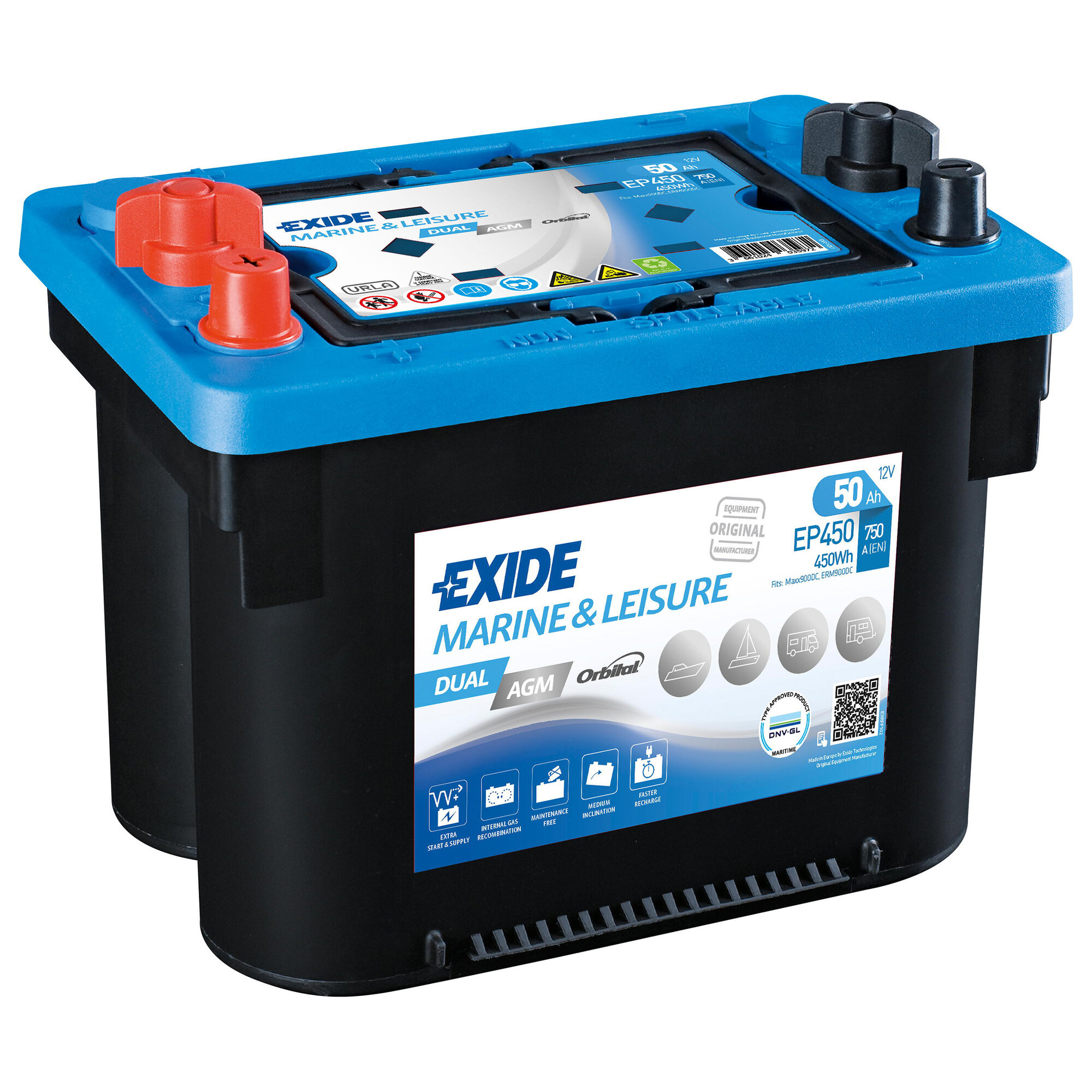 Battery Dual AGM, 50 Ah