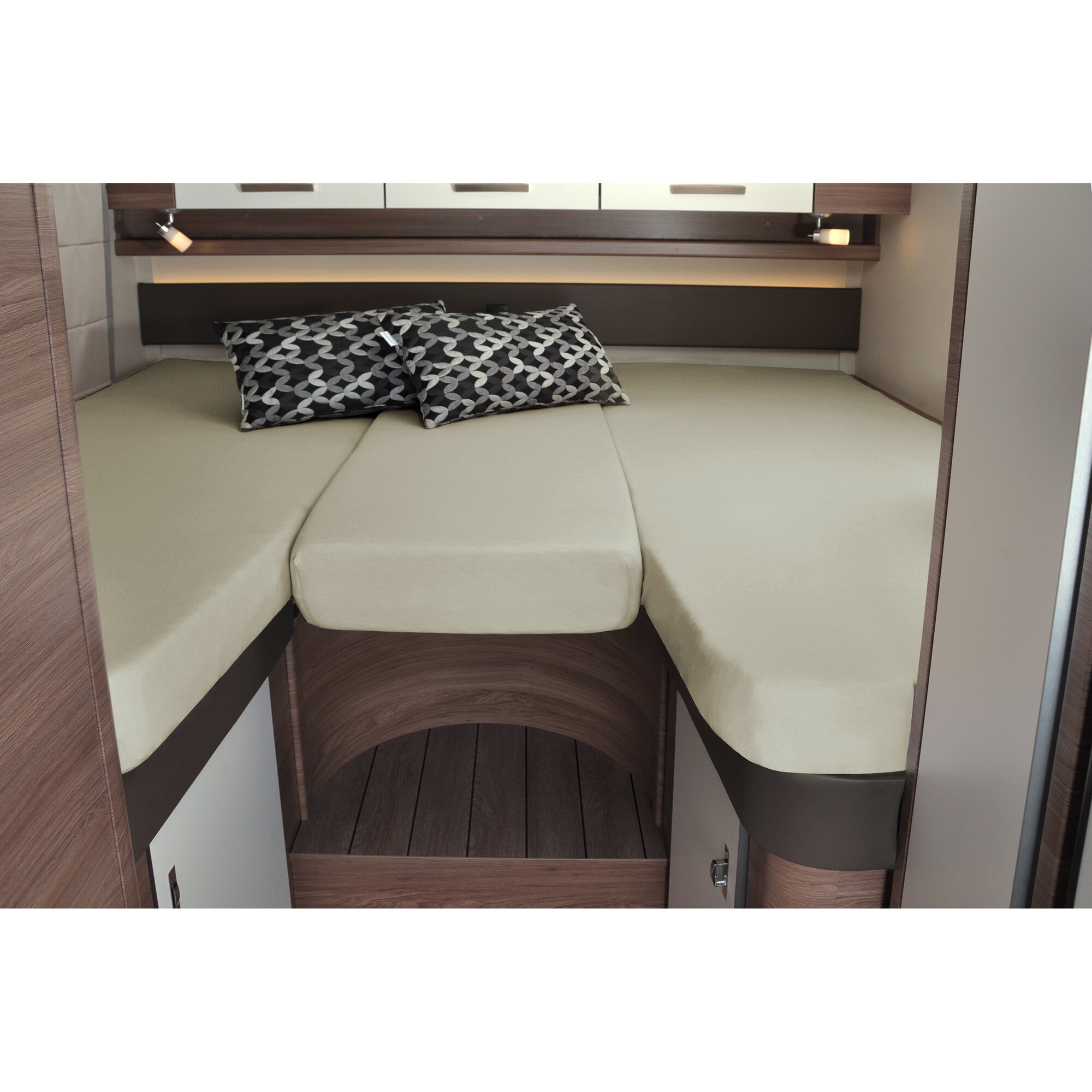 Fitted Sheet Set, 3 pcs, for Rear Beds, sand