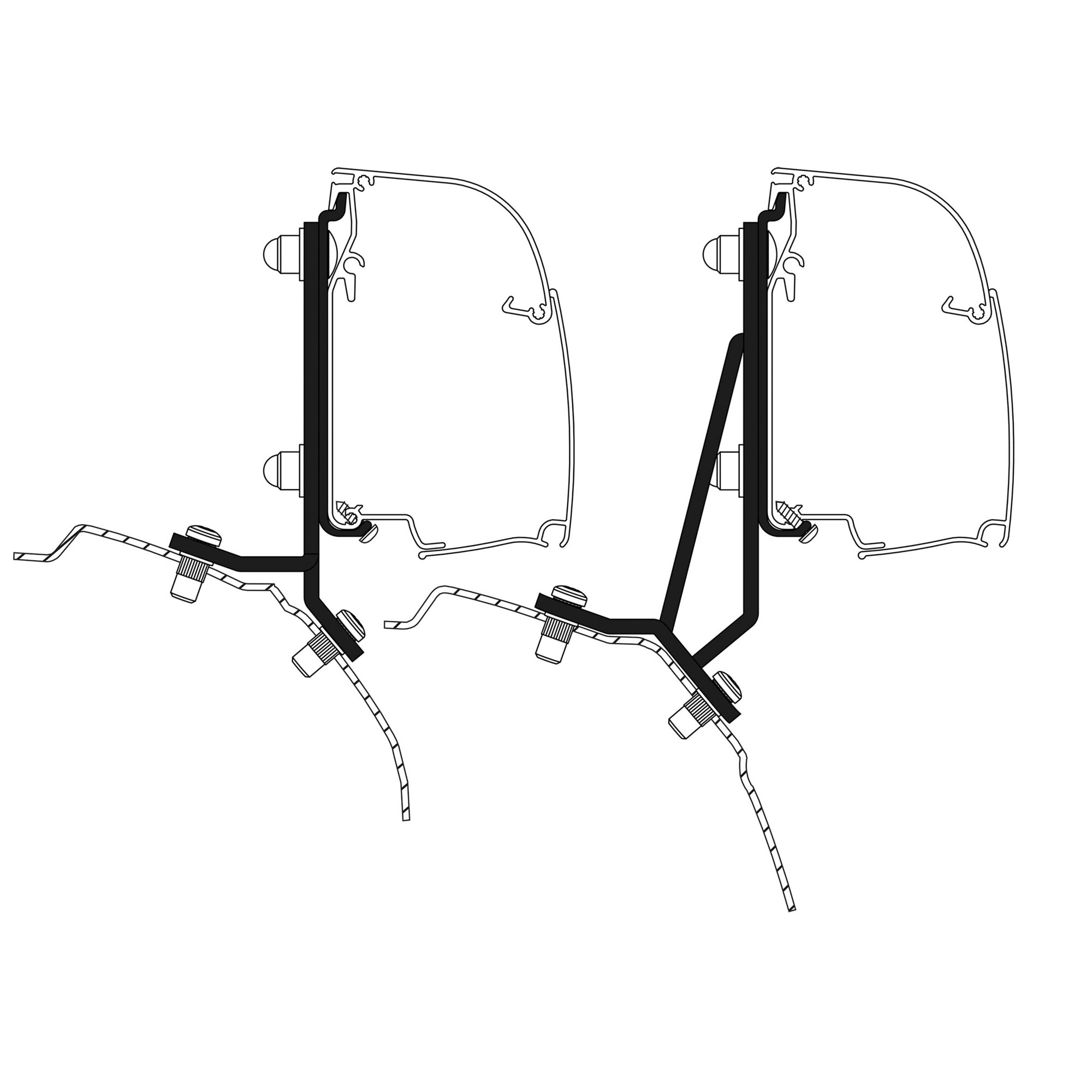 Adapter Ford Transit/ Tourneo Custom Minivan For Thule 4200, Set