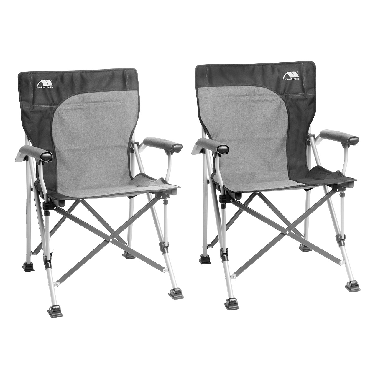 Folding Chair Set Frankana Freiko with Carry Bag, grey