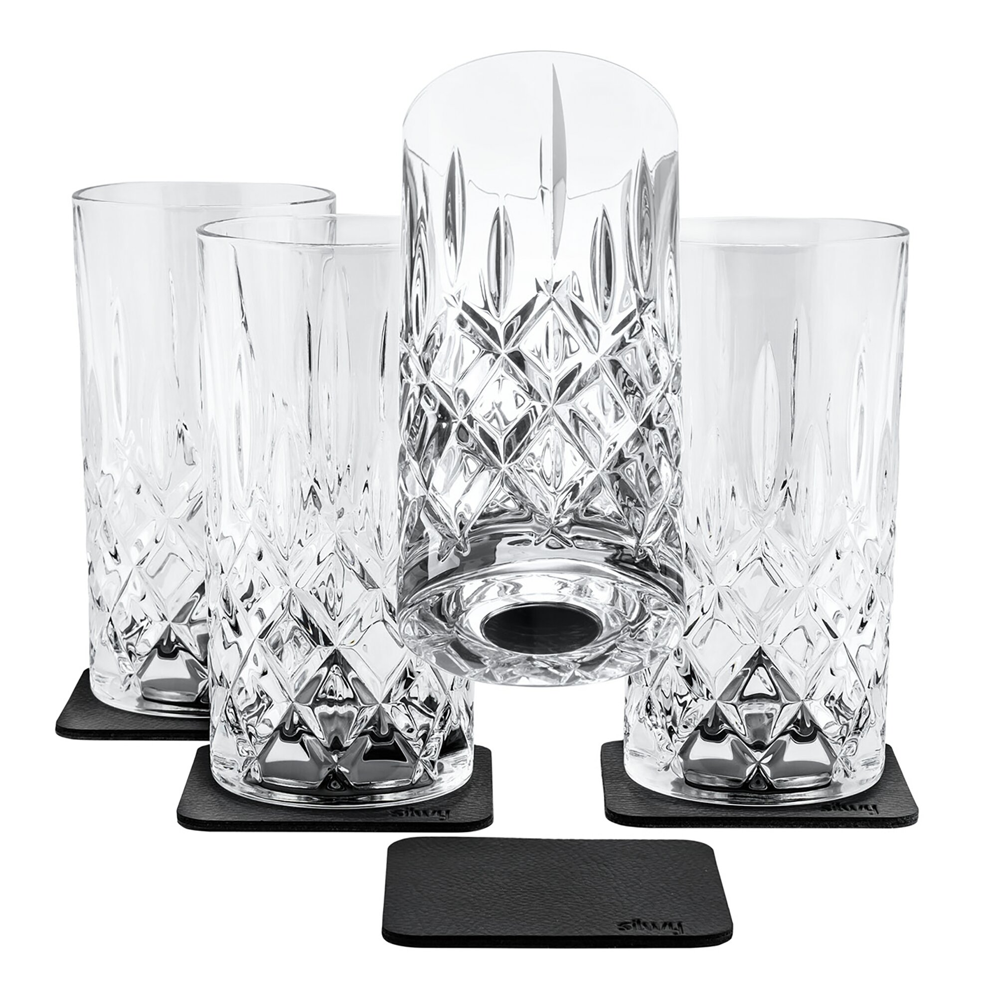 Magnetic Crystal Glasses, Long Drink Set