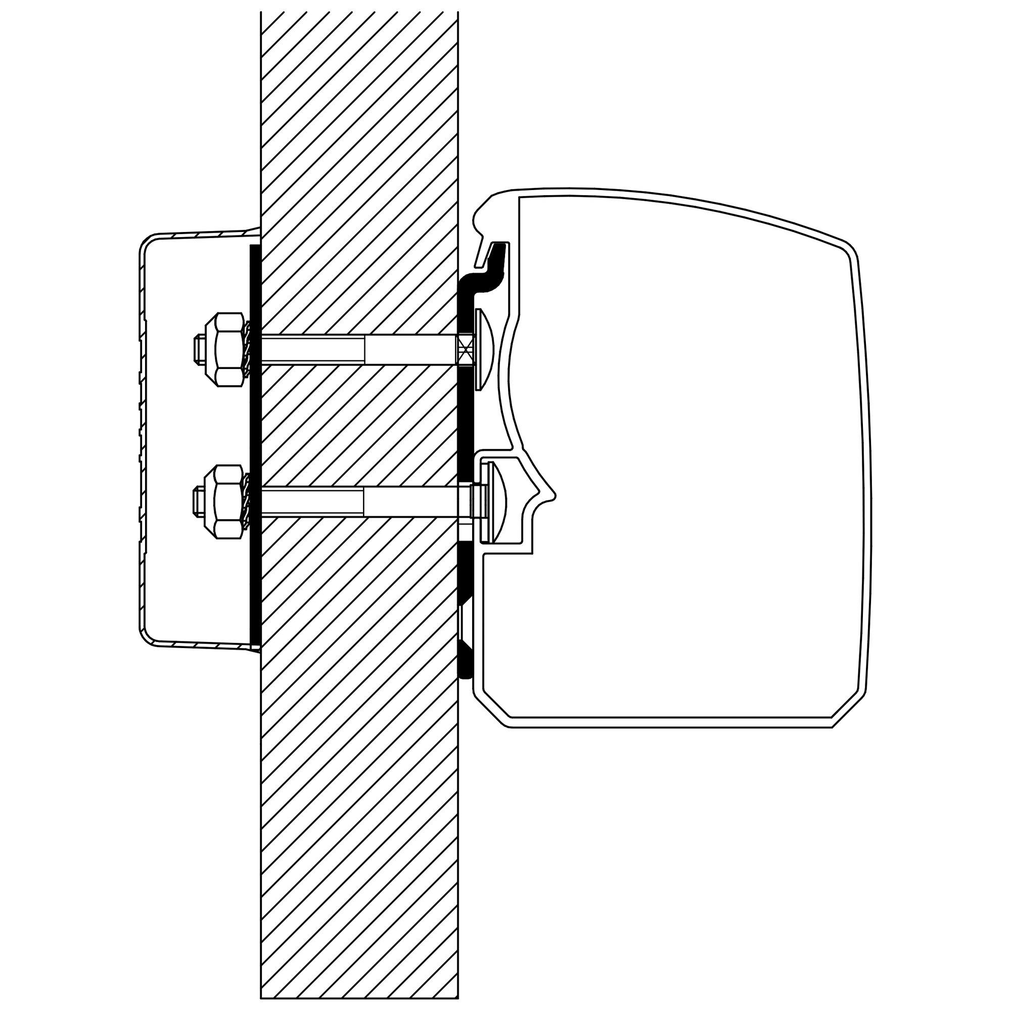 Adapter Flat Wall for Thule 3200