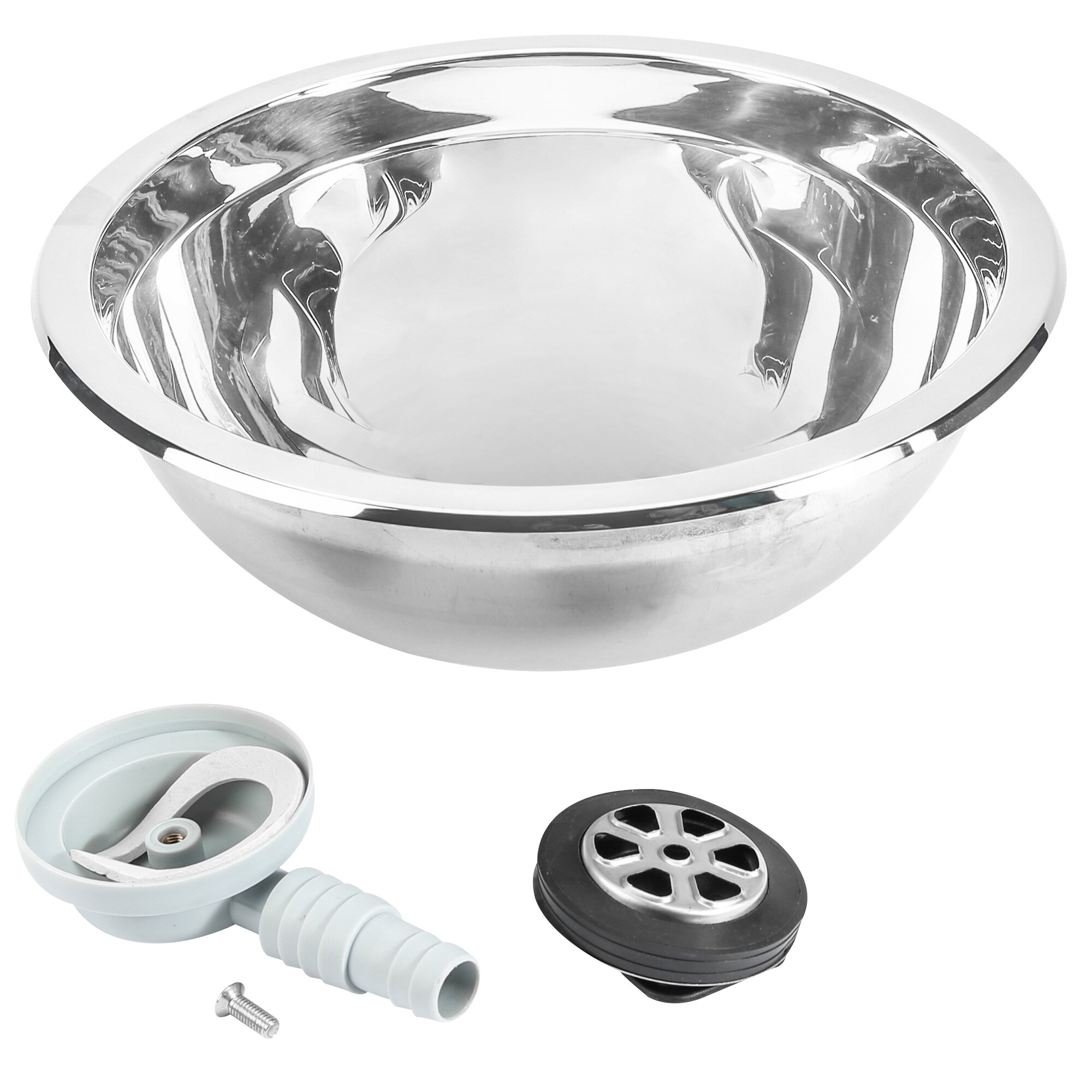 Inset Sink Round, 295 mm, stainless steel