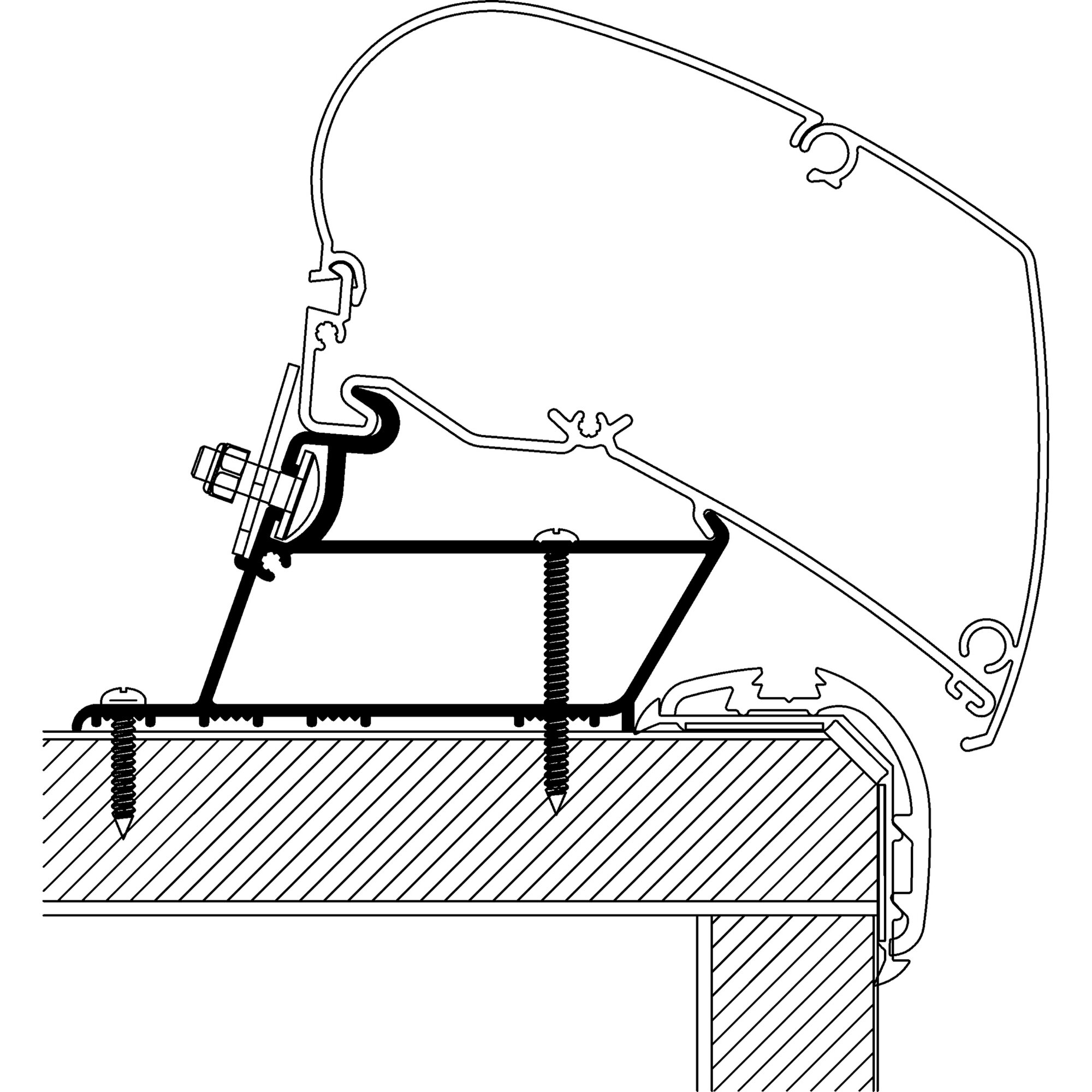 Roof Adapter Carthago Malibu And Fendt Built Since 2023 For TO Series 6 And 9, 3,50 m