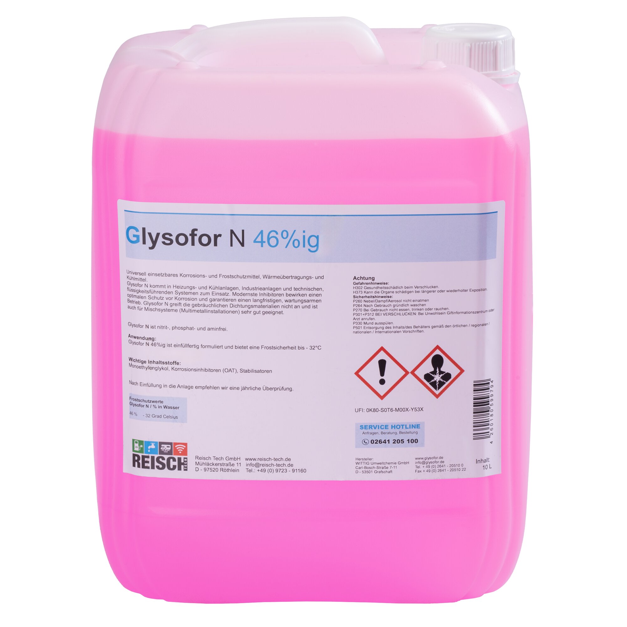 Antifreeze Glylsofor N for Heating Systems, 10 l