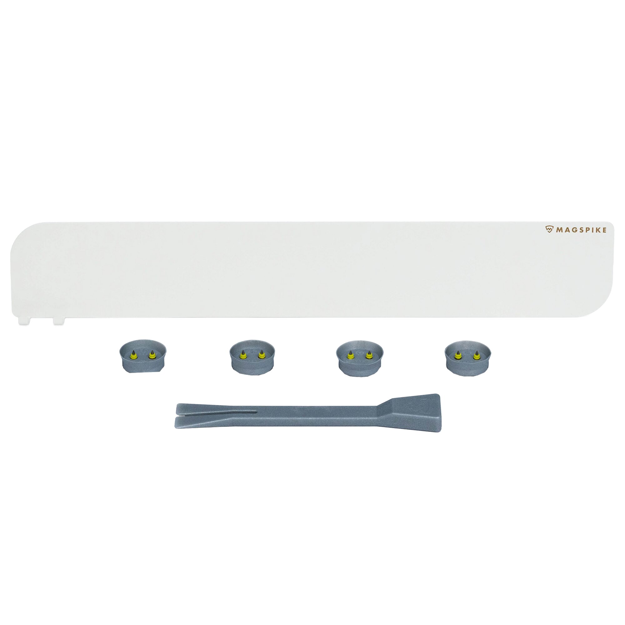 Base Plate with Magnet MagSpike Set L+ with Integrated Hooks, white