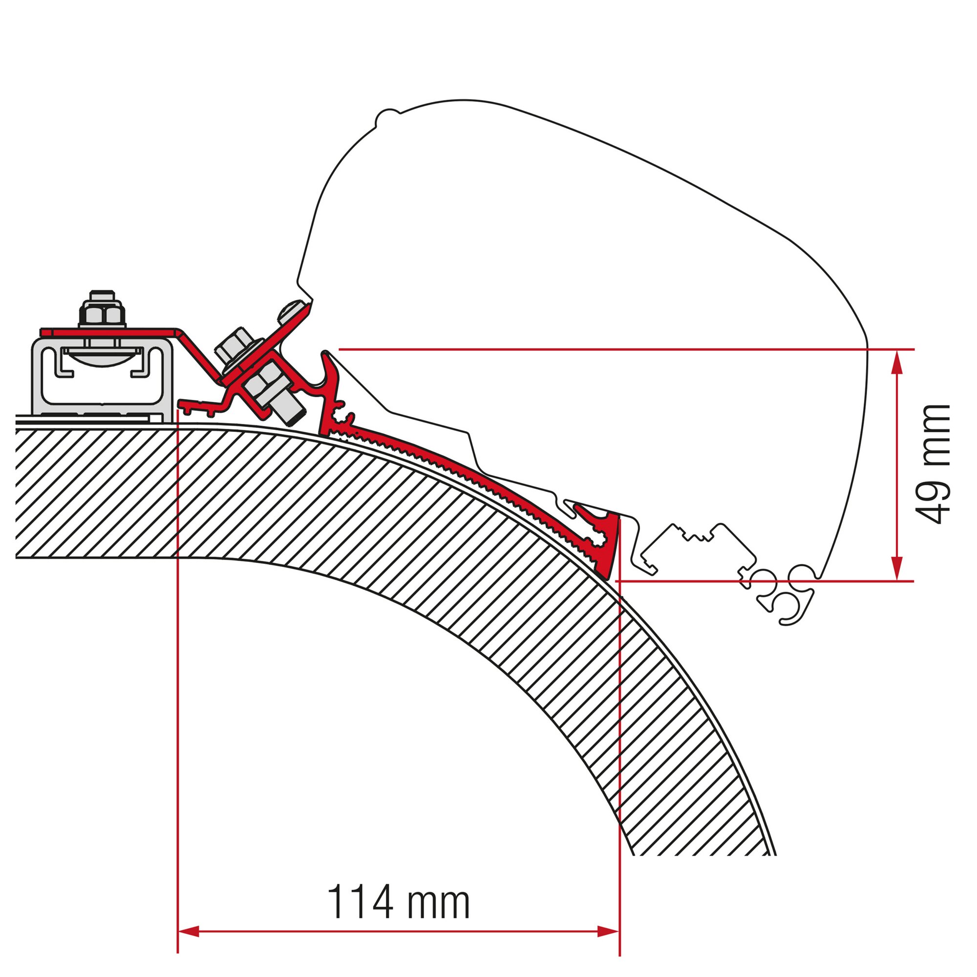 Awning Adapter Rapido Distinction for F80/F65