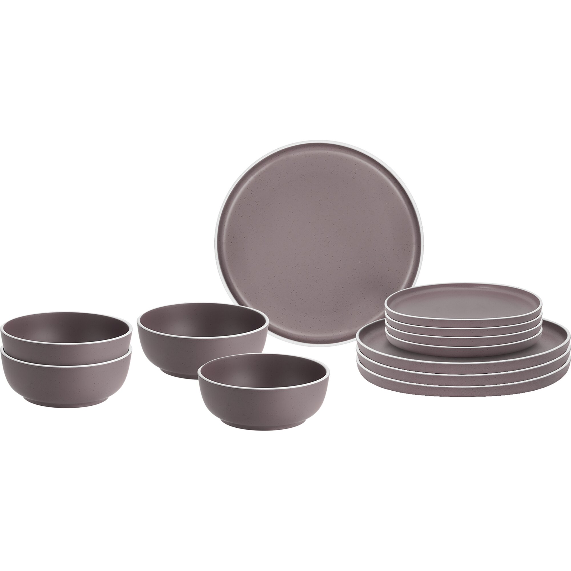 Dolomit tableware set, rosé, 12 pcs