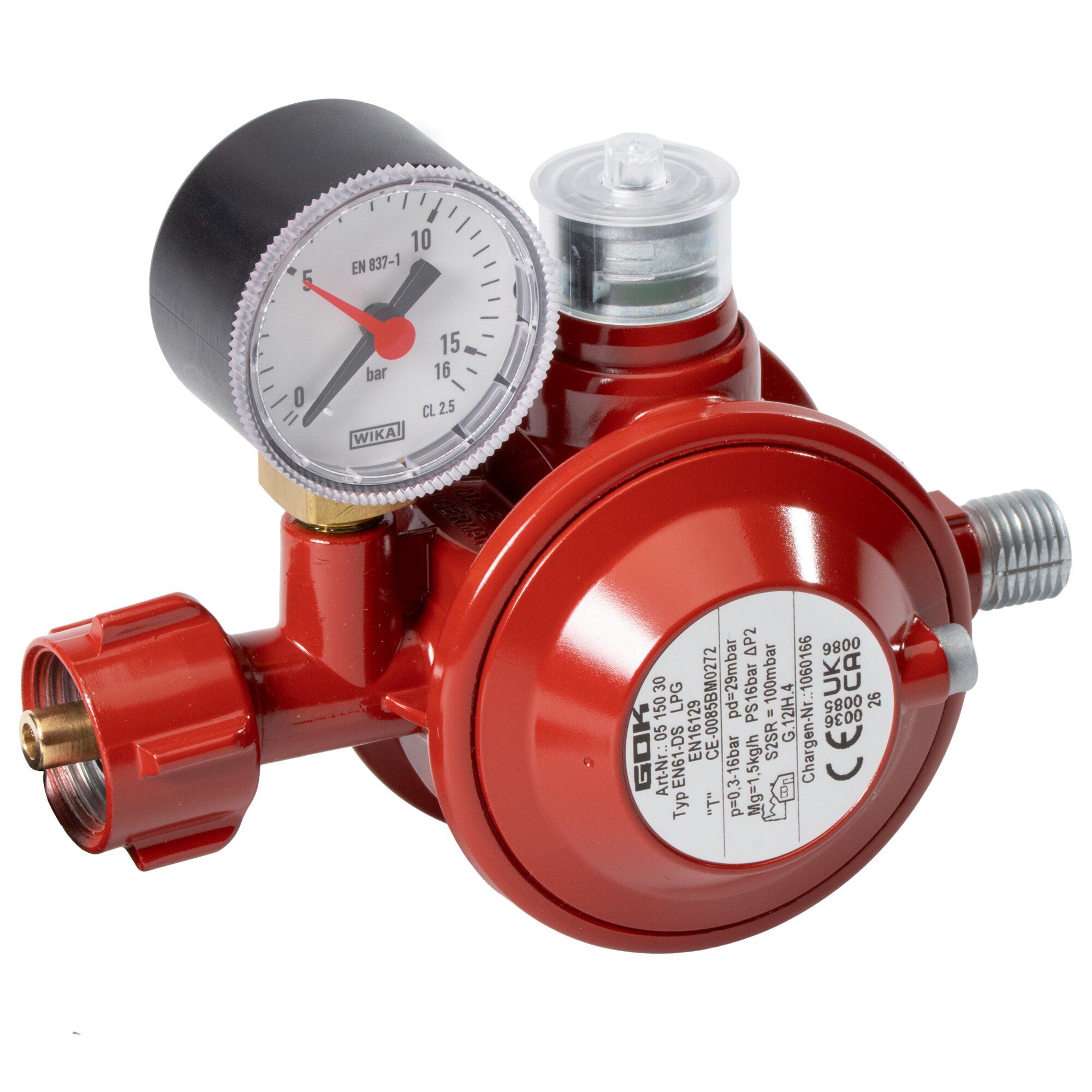 Gas Regulator 1.5 kg/h KLF x G1/4LH-KN TAE UEDS Man.