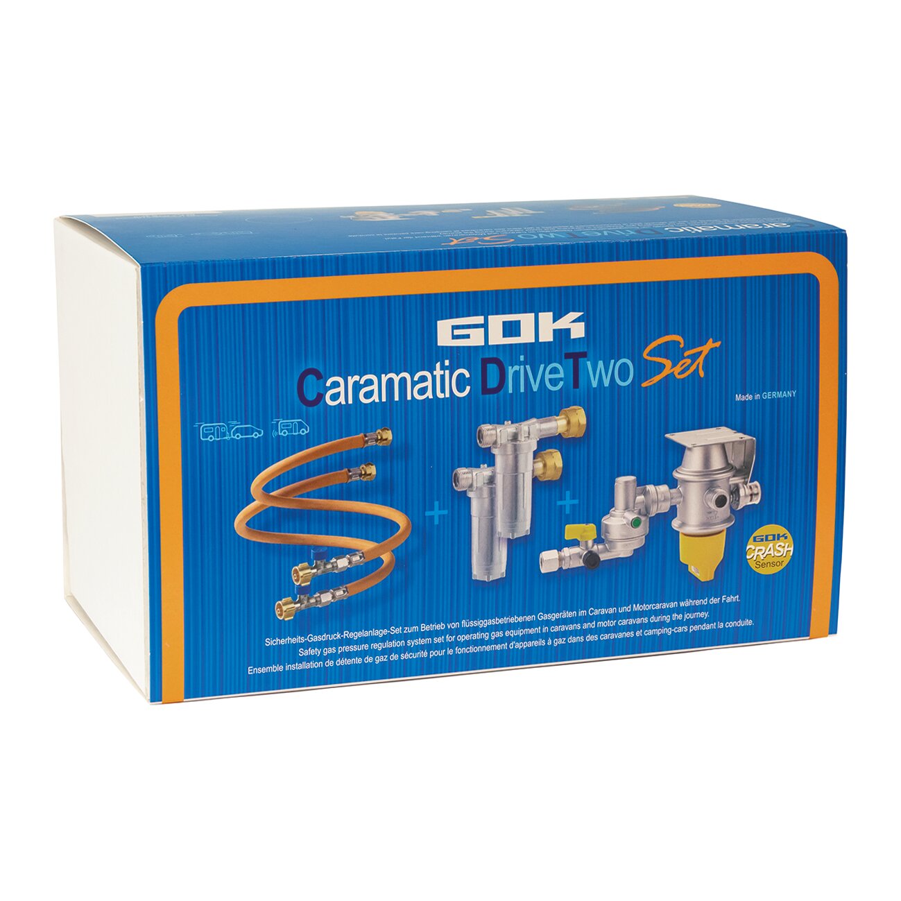 Safety Gas Pressure Regulator System Caramatic DriveTwo Set, horizontal