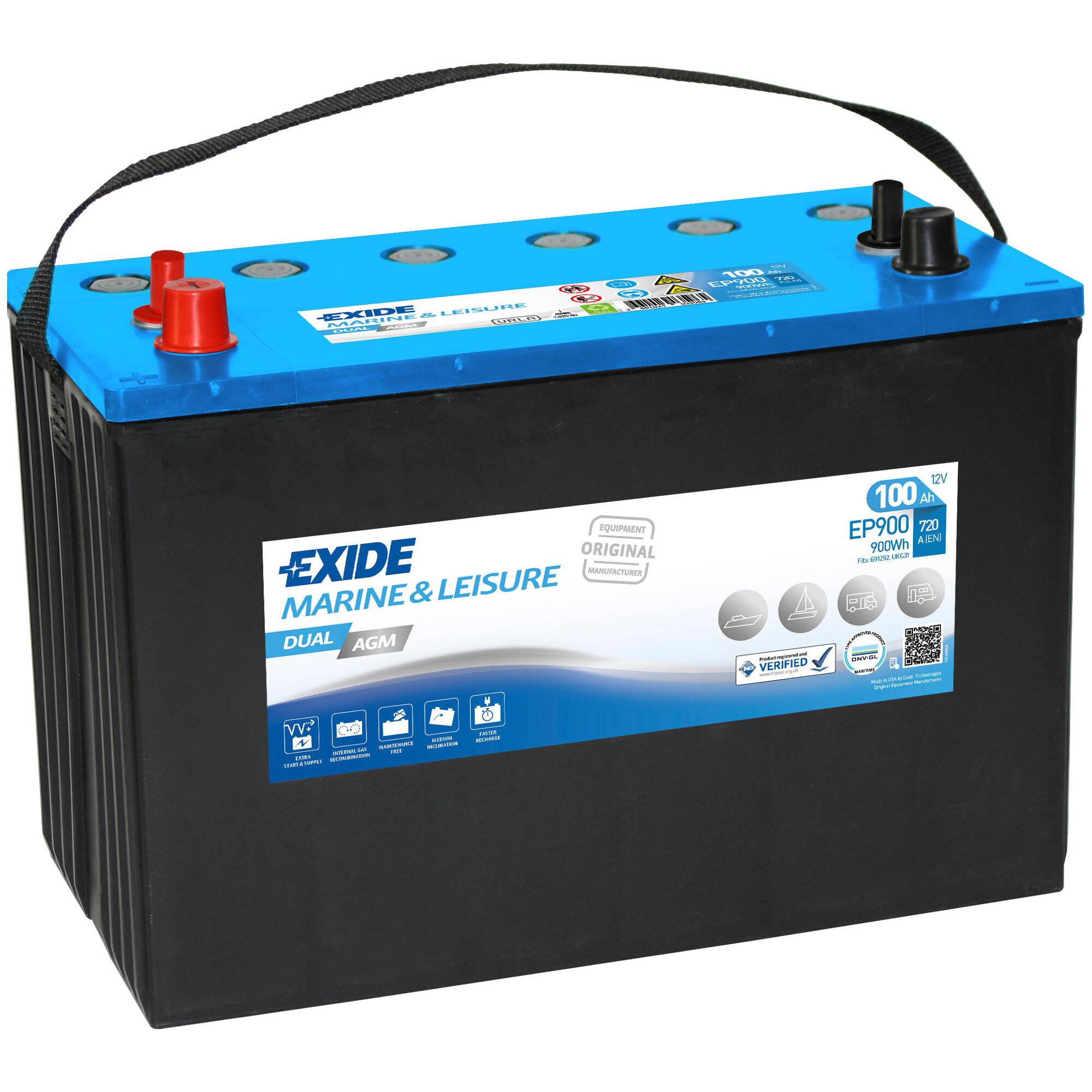 Battery Dual AGM, 100 Ah