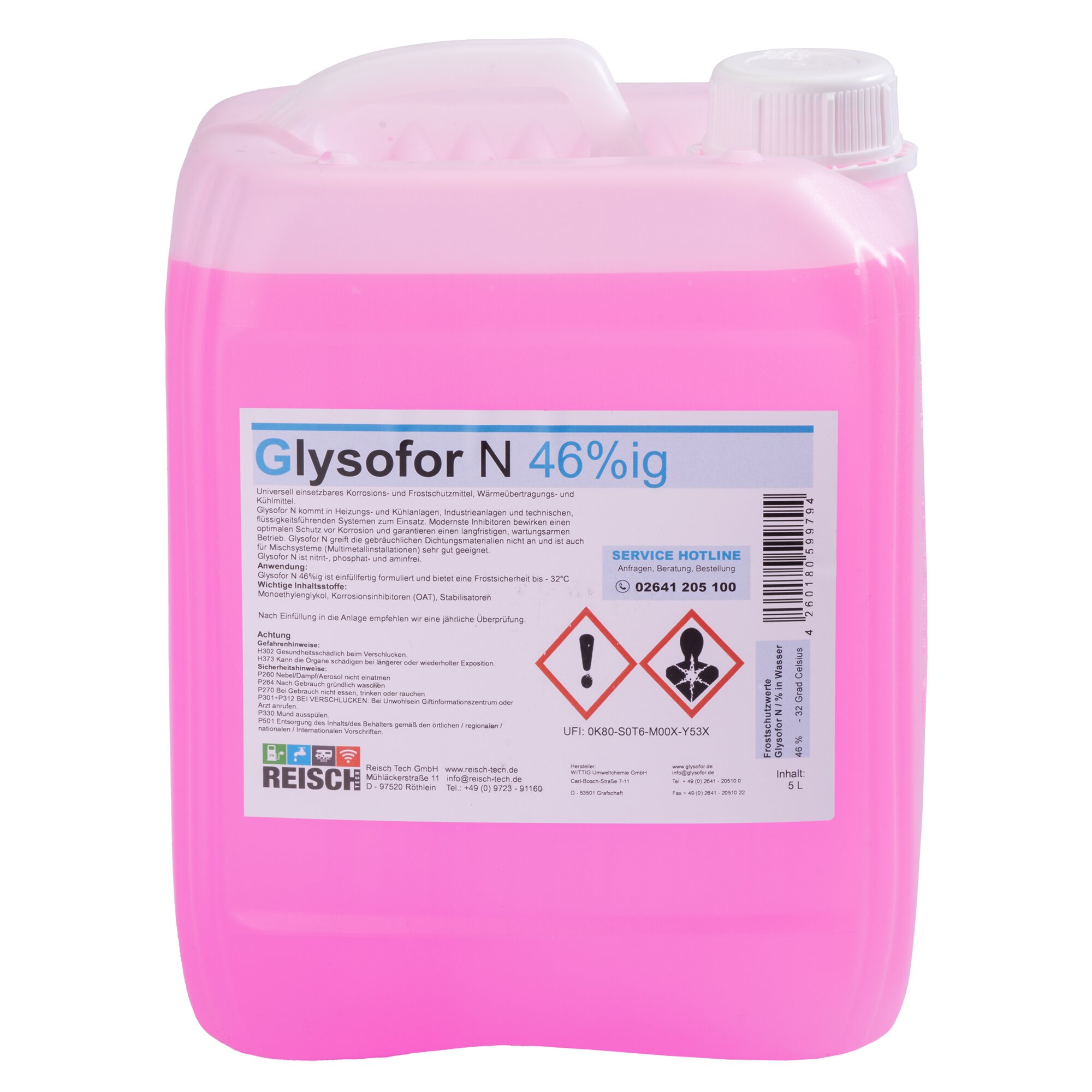 Antifreeze Glylsofor N for Heating Systems, 5 l