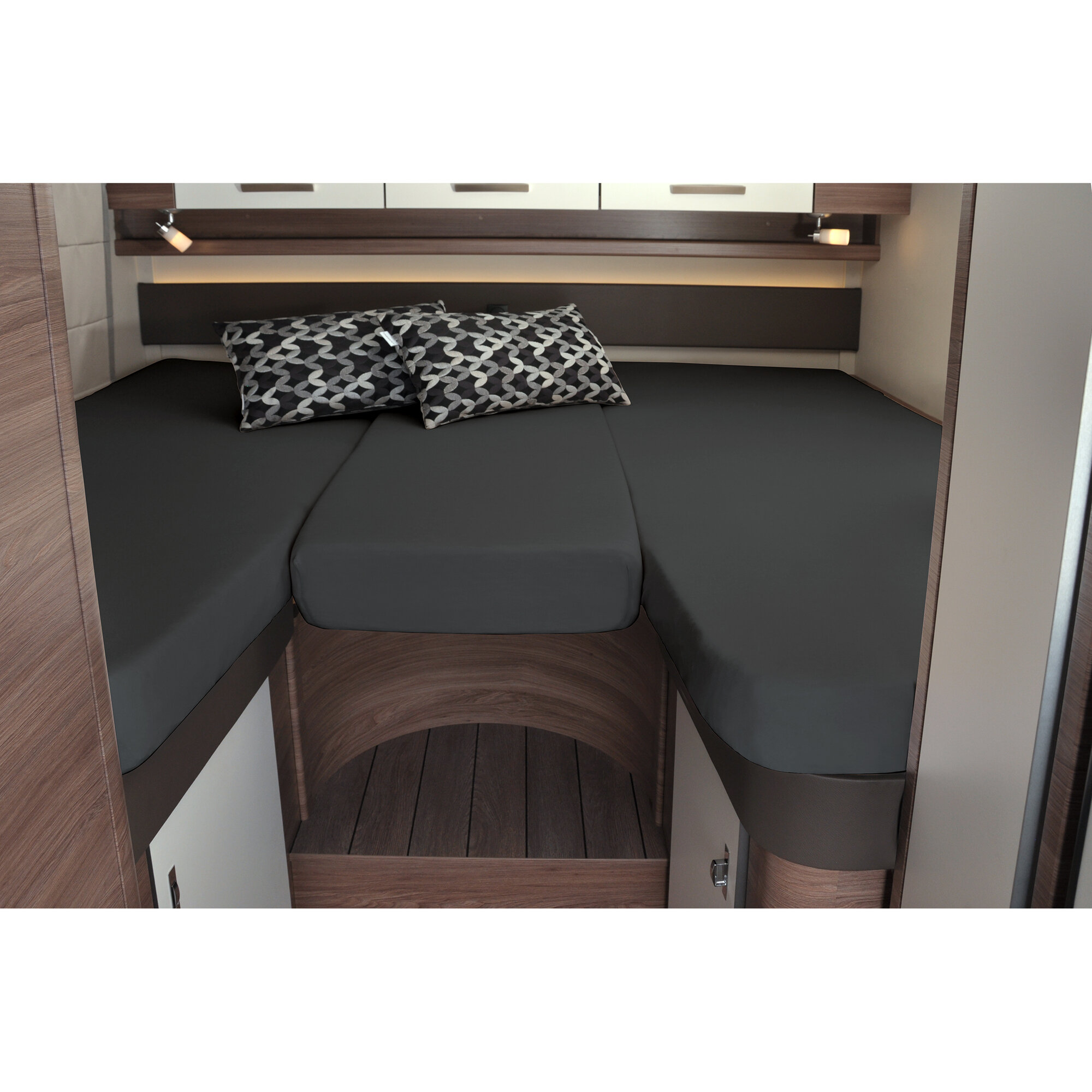 Fitted Sheet Set, 3 pcs, for Rear Beds, titanium