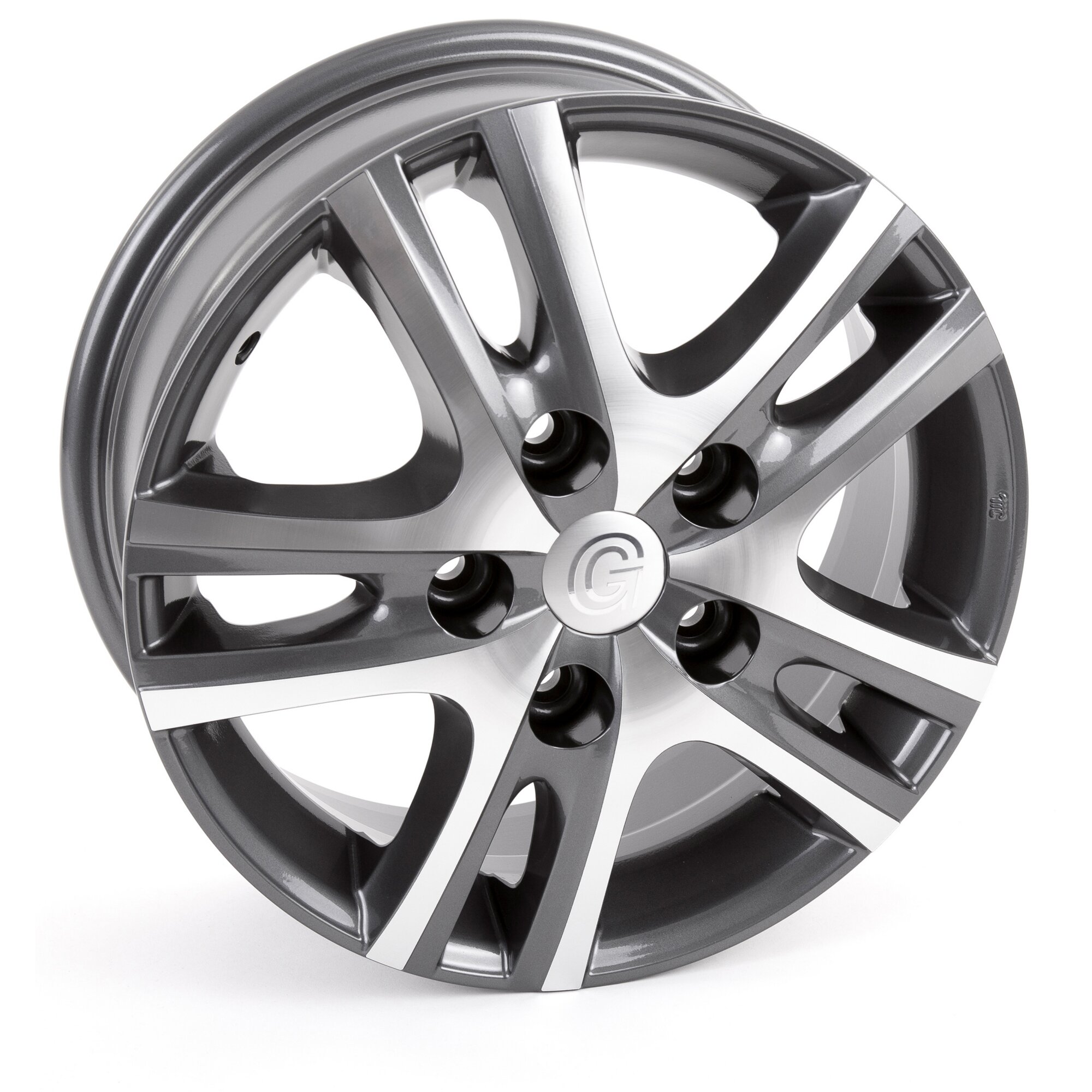 Aluminium Wheel Rim for Fiat Ducato with Heavy-Chassis, 1350 kg, anthracite polished glossy, 6 x 16"
