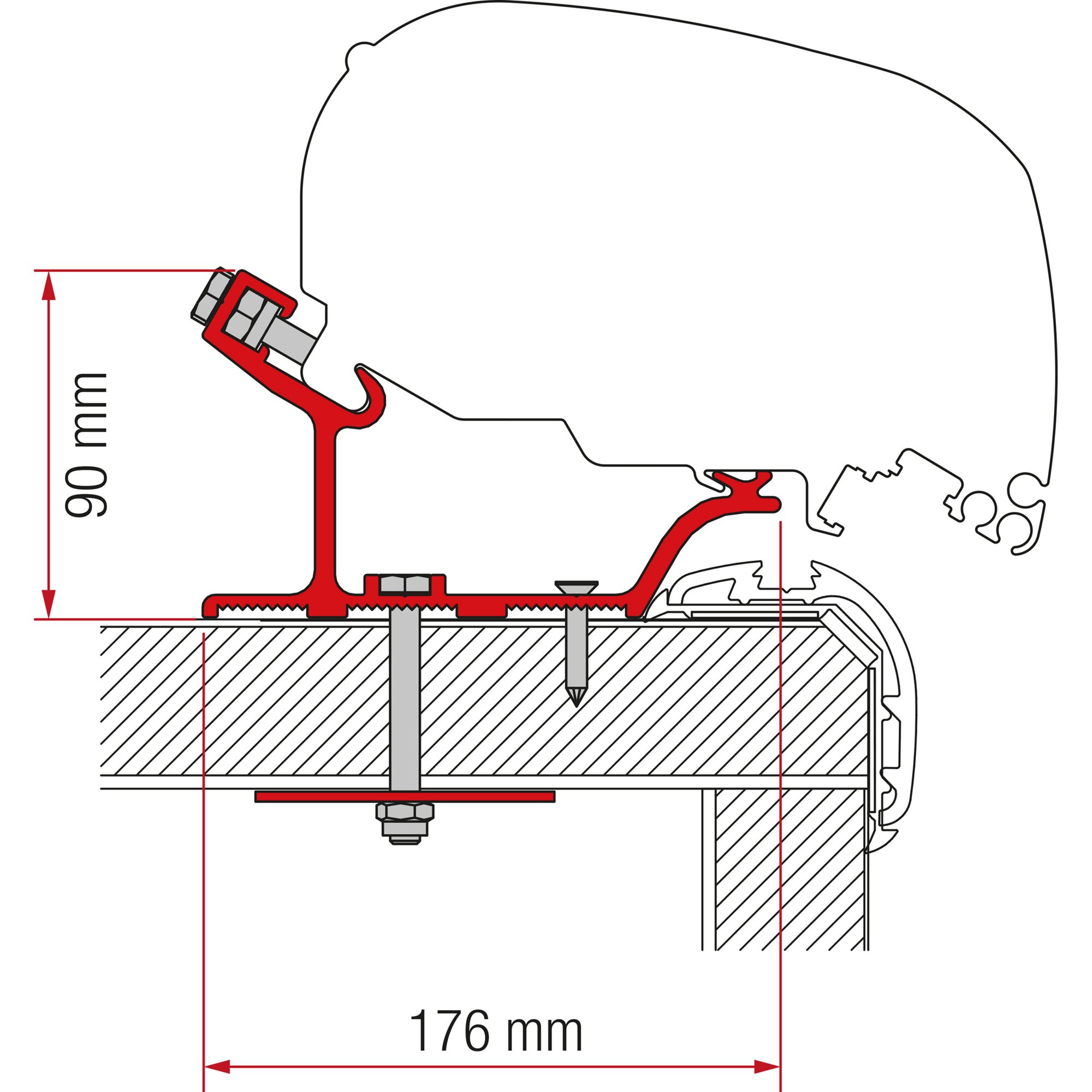 Awning Adapter Carthago Malibu, 340 cm
