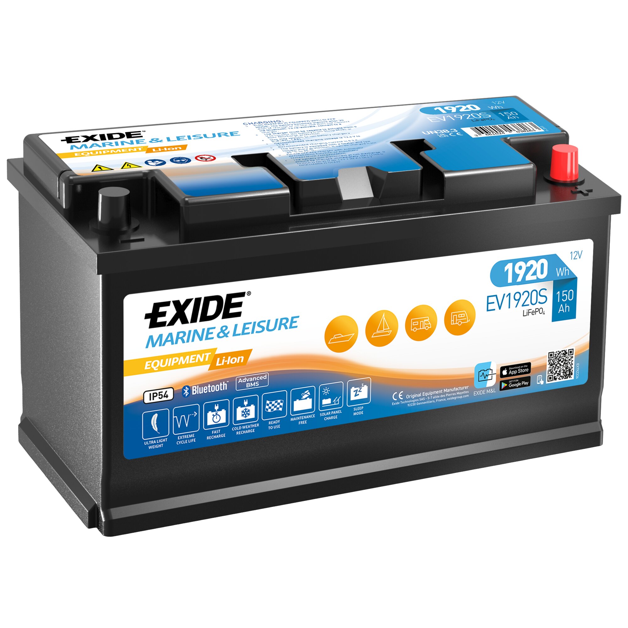 Lithium Battery with Heating Element and Bluetooth, 150 Ah