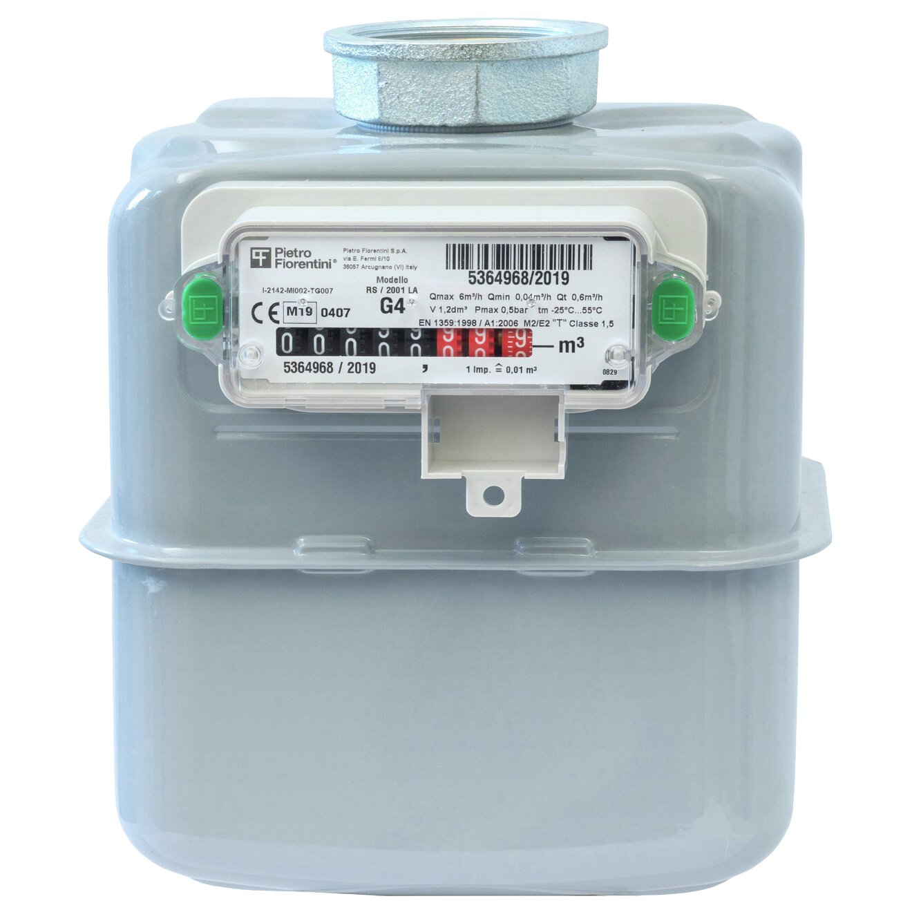Single-Pipe Gas Meter, G4, DN25