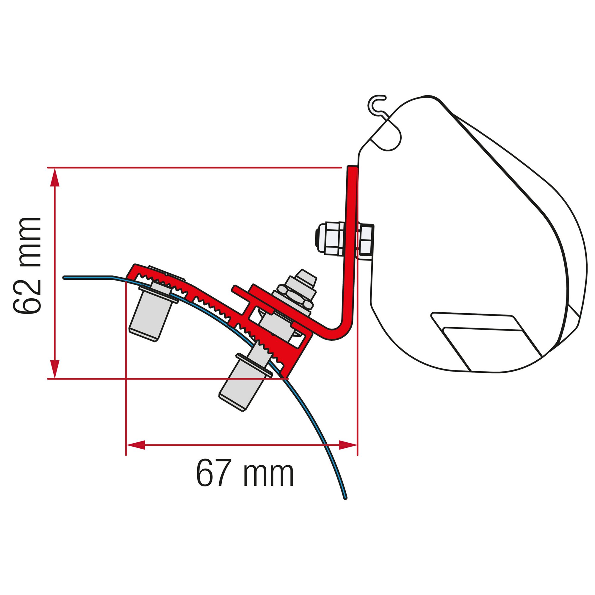 Awning Adapter Kit Stellantis (PSA) for F35 Pro