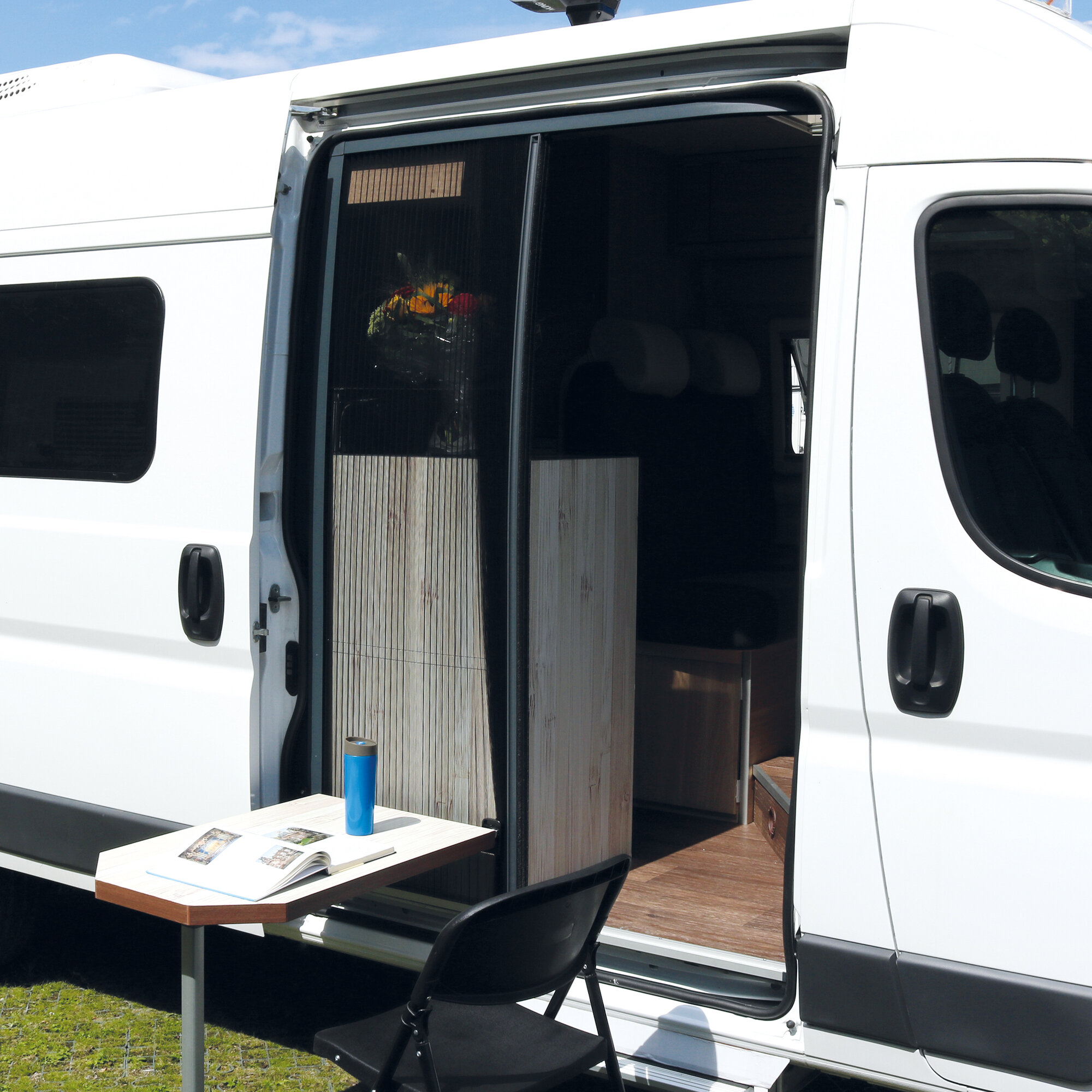 Fly Screen Door REMICare VAN with Table Rail, Fiat Ducato
