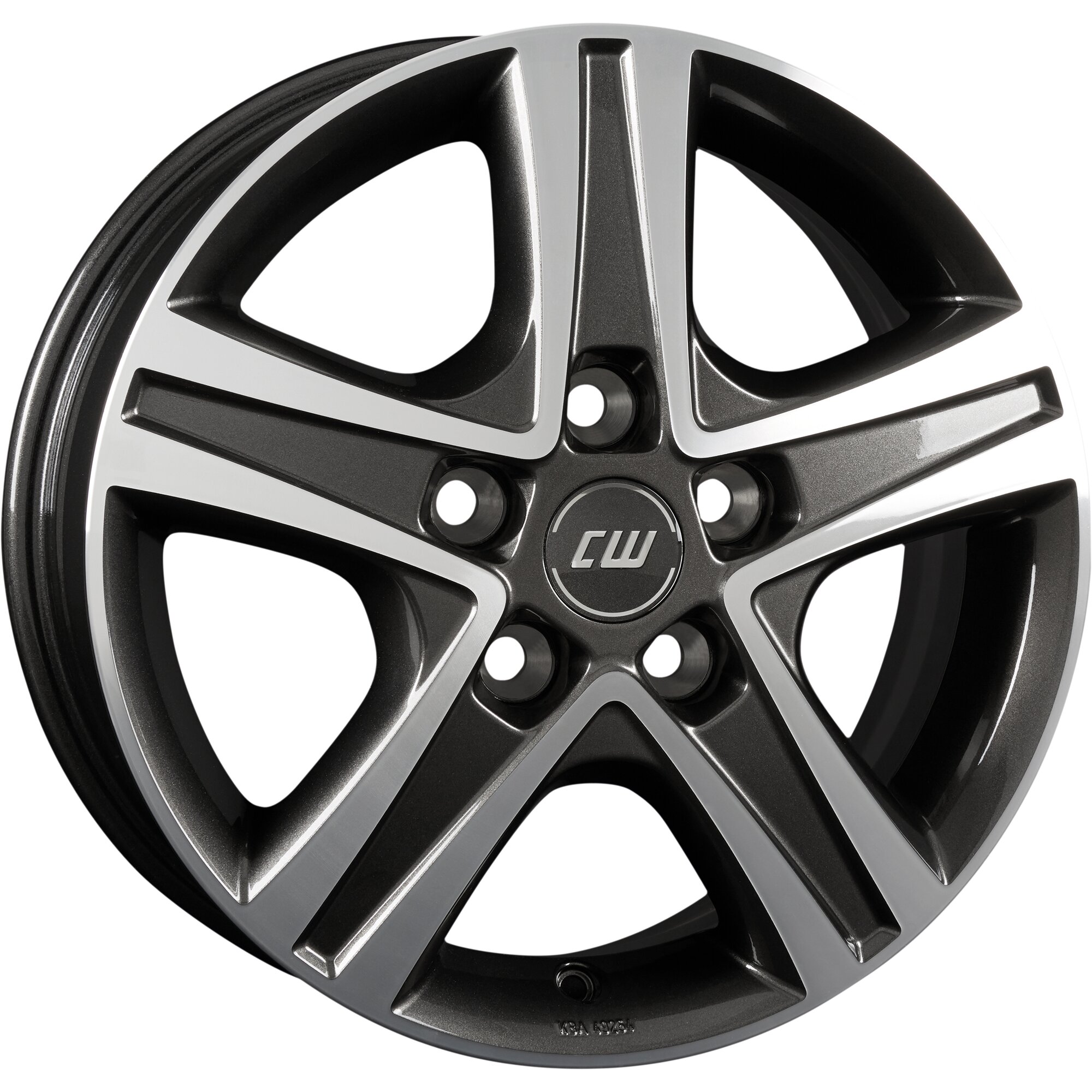 Aluminium Wheel Rim CWD for Fiat Ducato, Light-Chassis, mistral anthracite polished glossy, 6 x 16"