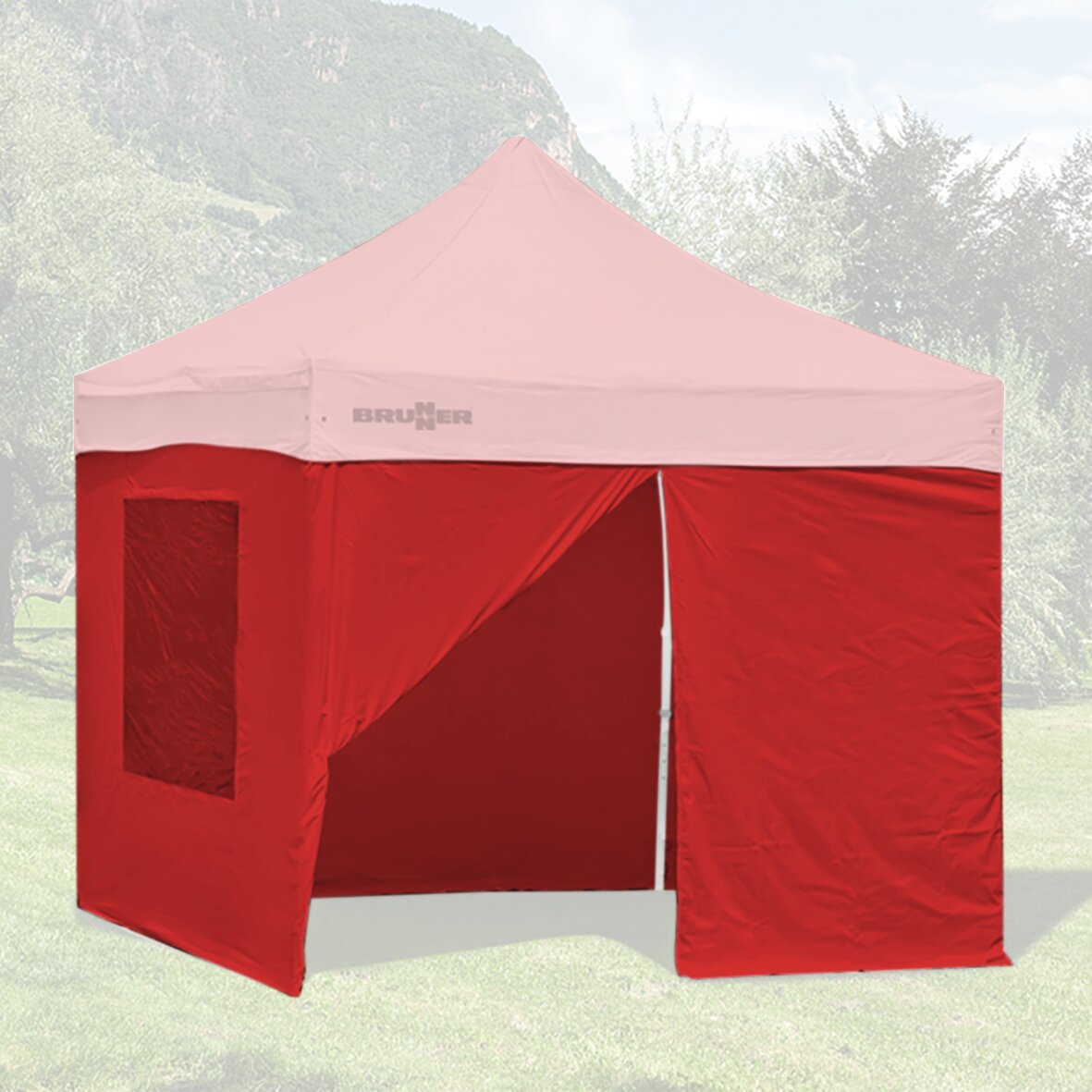 Side Wall Set Zebò Classic, 300 cm, red
