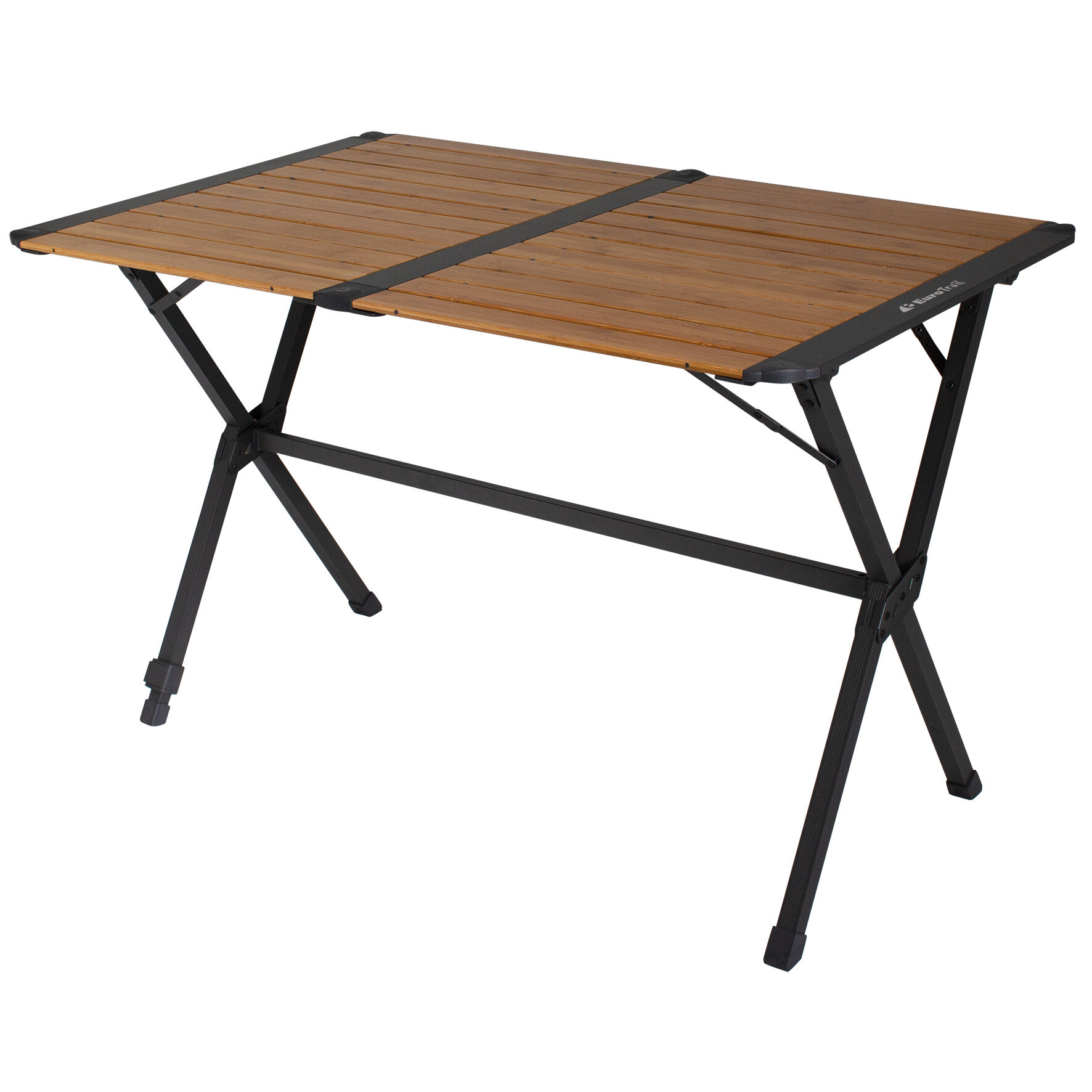 Bamboo Roll-Up Camping Table Chambery, 110 x 70 cm