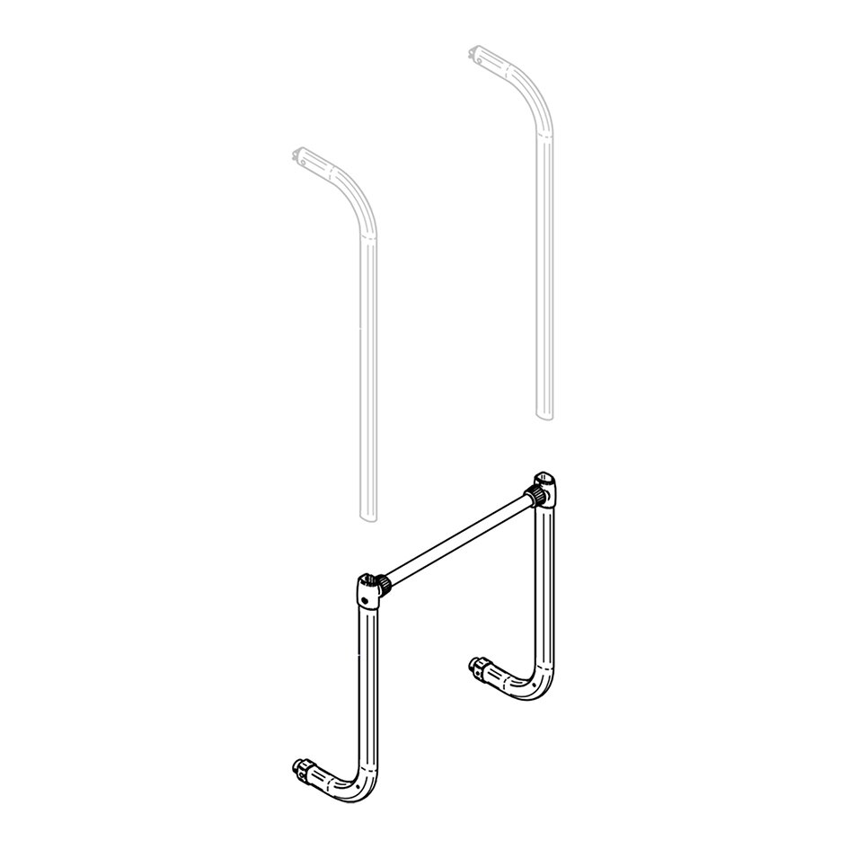 Support Frame Cross Bar and Lower Support Arm Thule Elite G2/Esse4, Set left and right