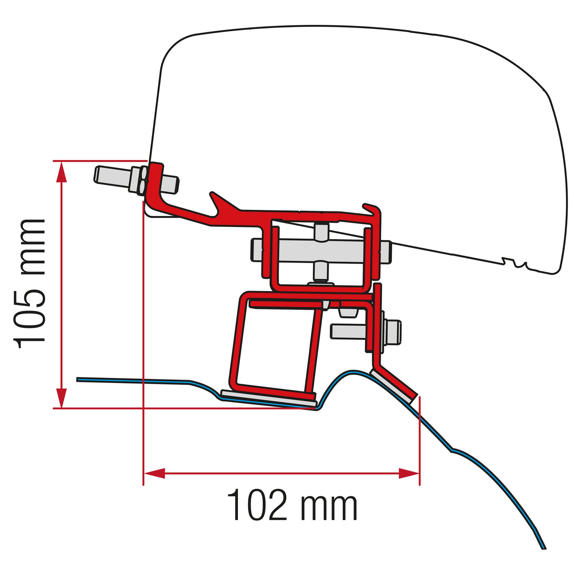 Awning Adapter Kit Mercedes V-Class for F40