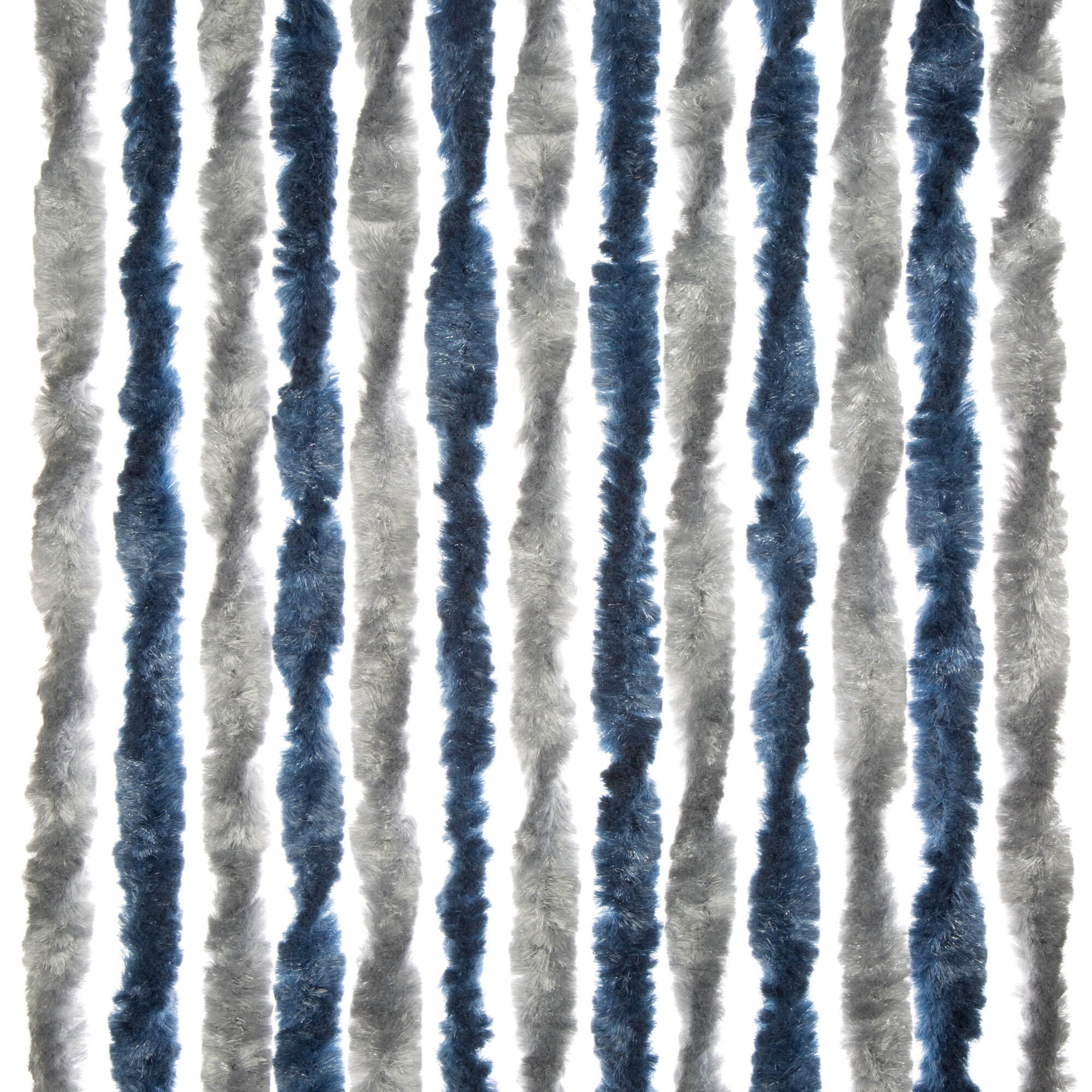 Fleece Curtain 100 cm wide, blue/silver