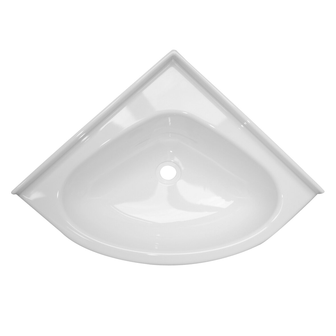 Corner Sink, 350 x 250 mm, white
