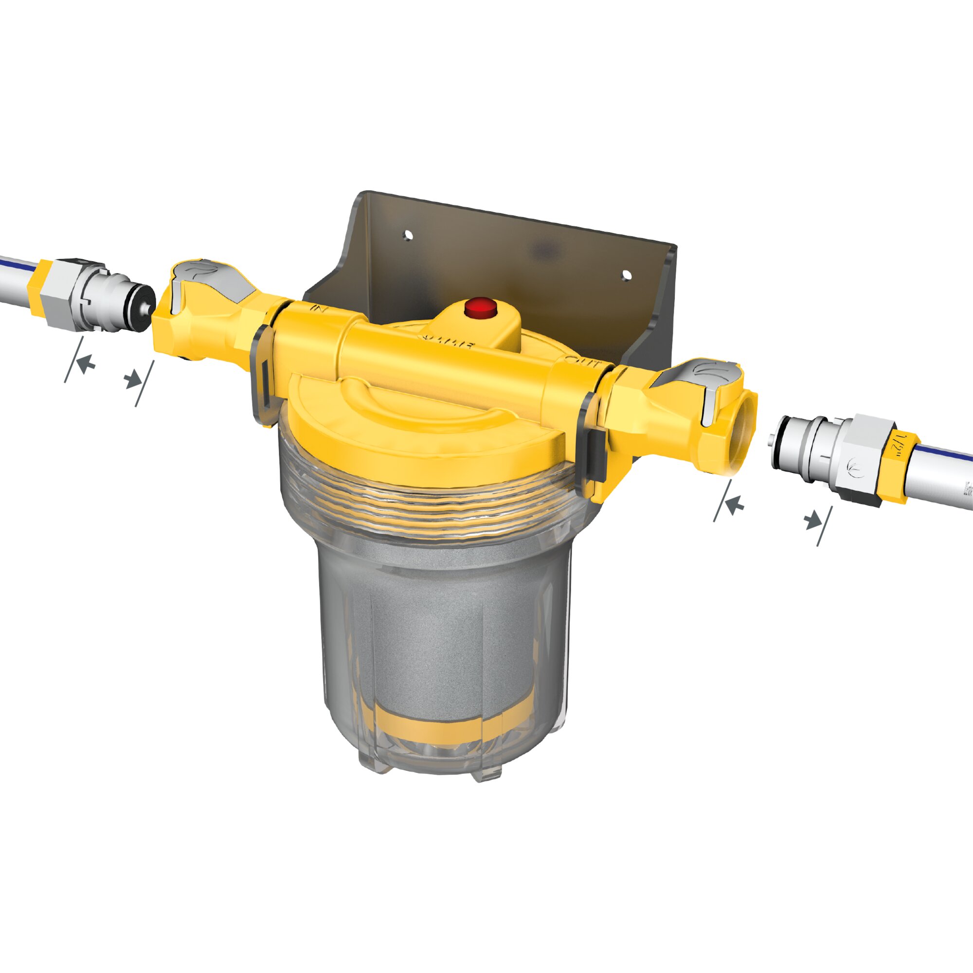 Filter System Certec® Inline Complete Set, straight