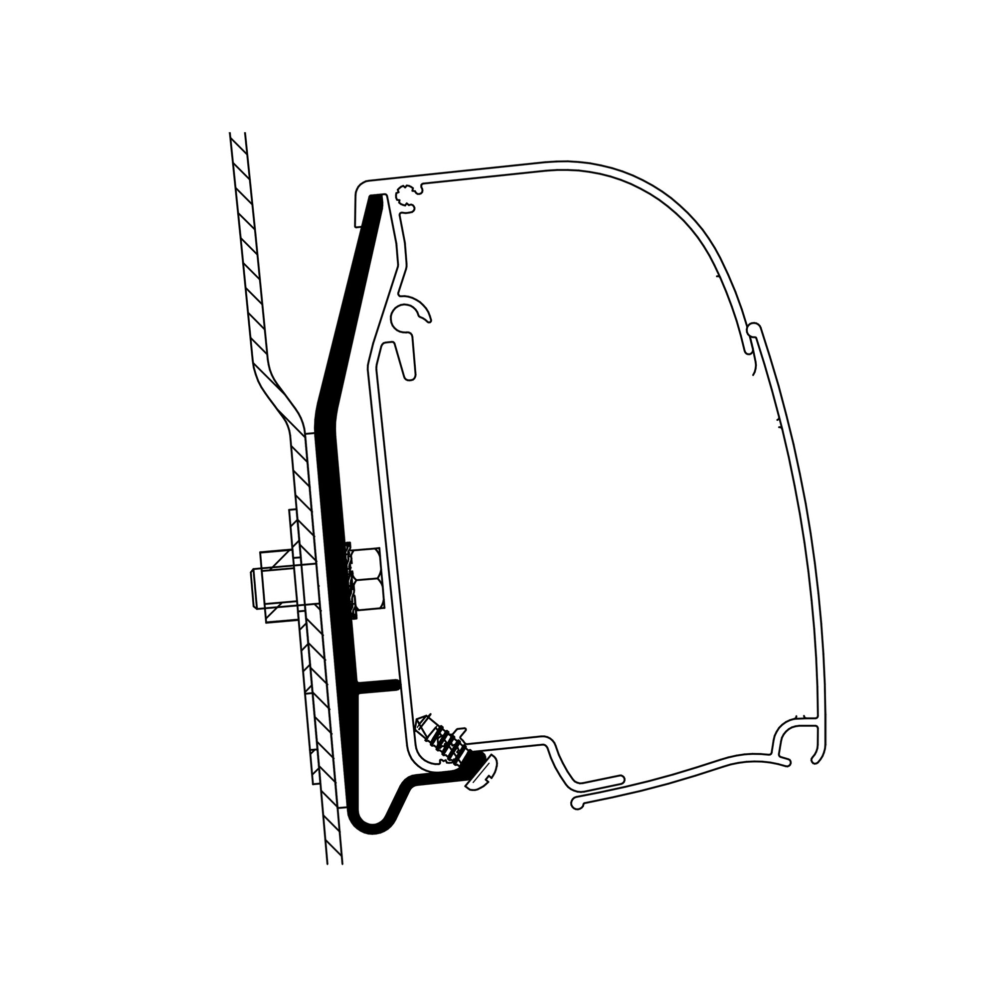 Adapter Ford Nugget Westfalia with High Roof for Thule 4200