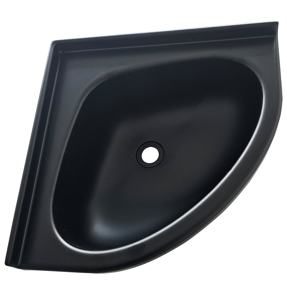 Corner Sink, 340 x 165 mm, black