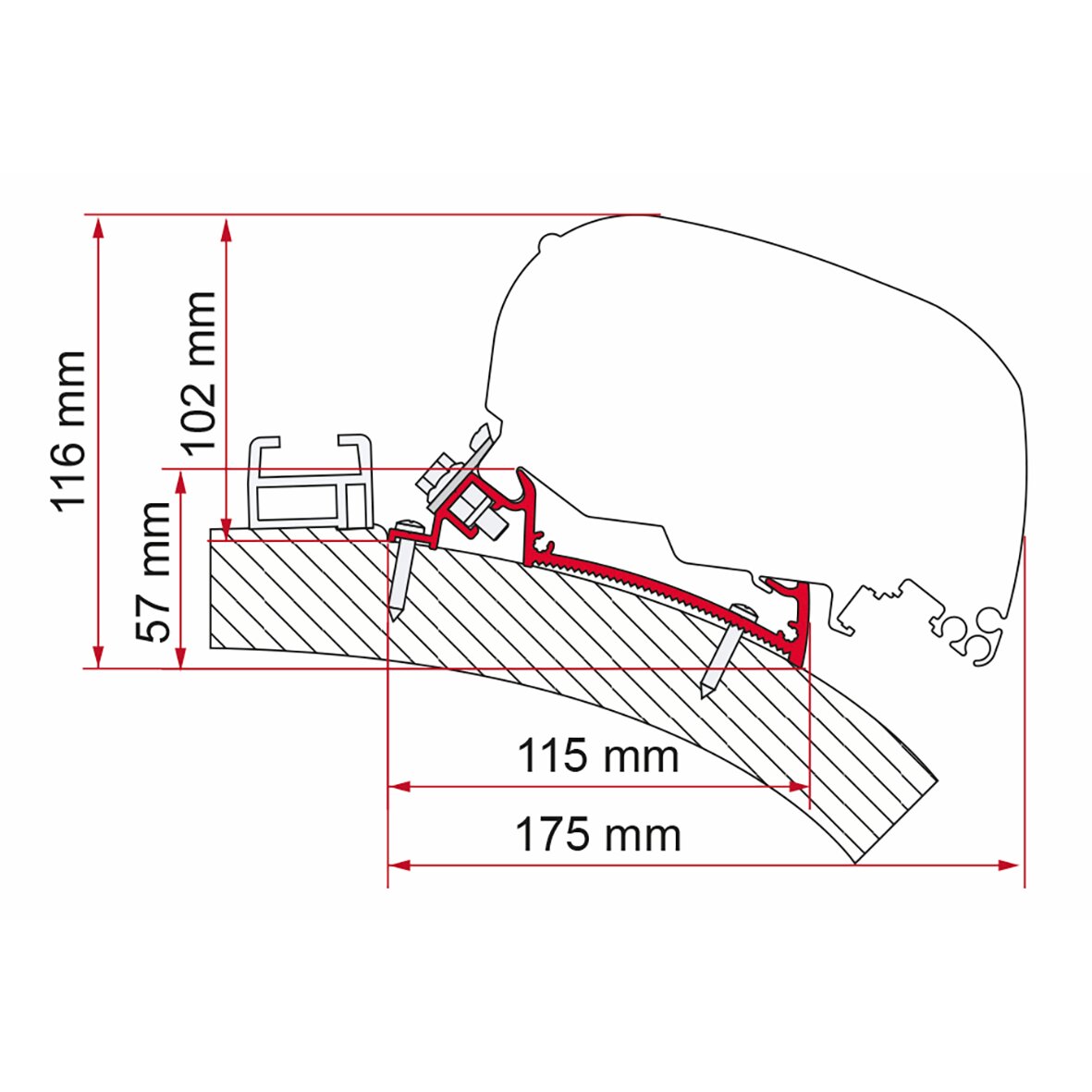 Awning Adapter Carthago Chic 550 for F80