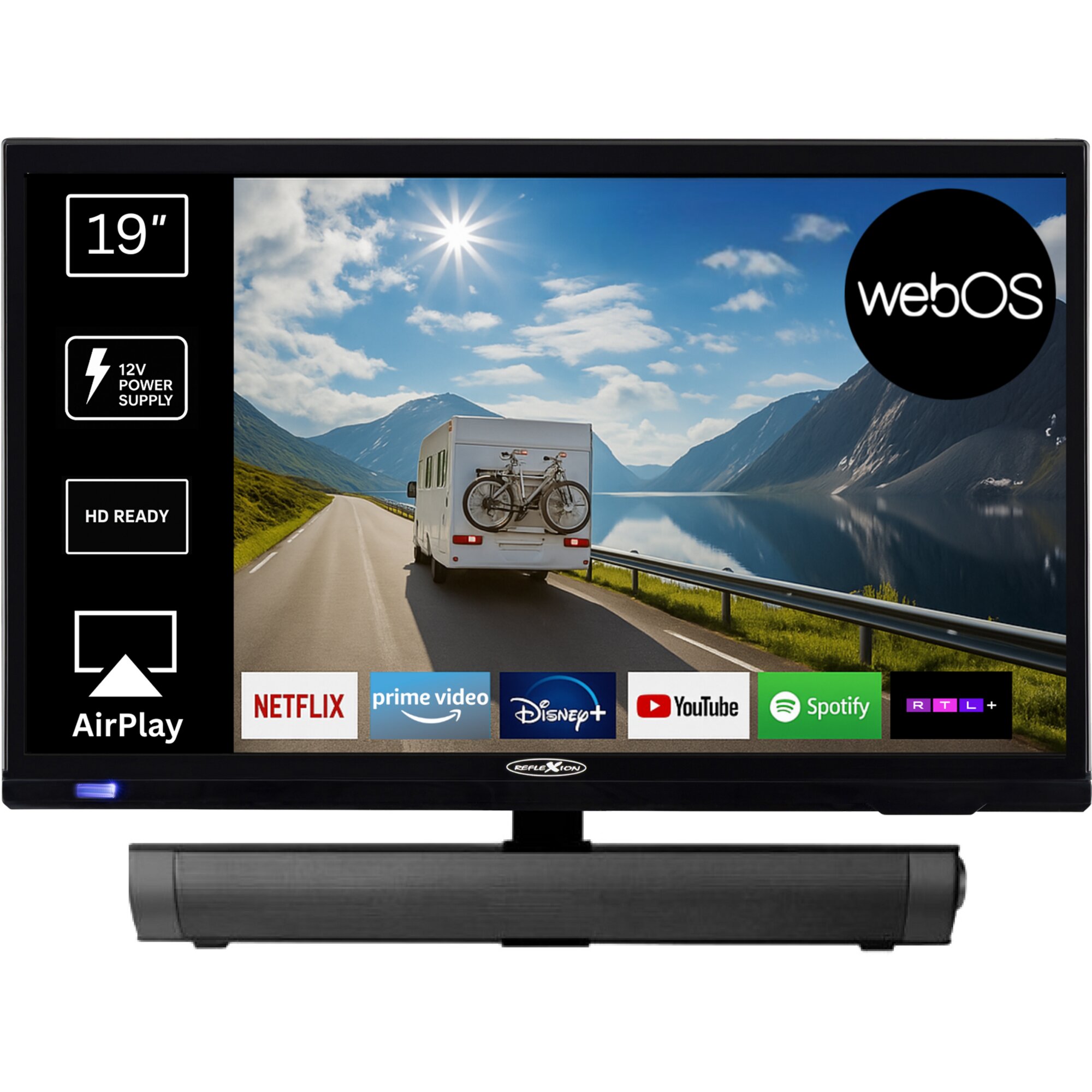 TV Reflexion LED19iBT Set Including Soundbar, Screen Size 19“ (48 cm)