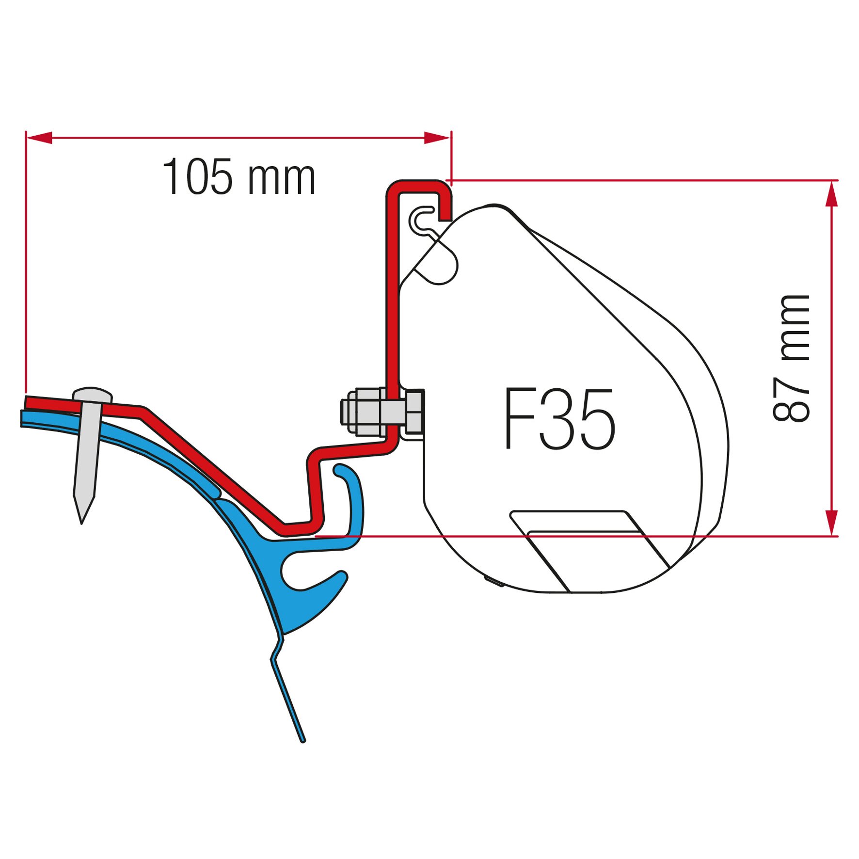 Awning Adapter Kit Kepler (VW T6)