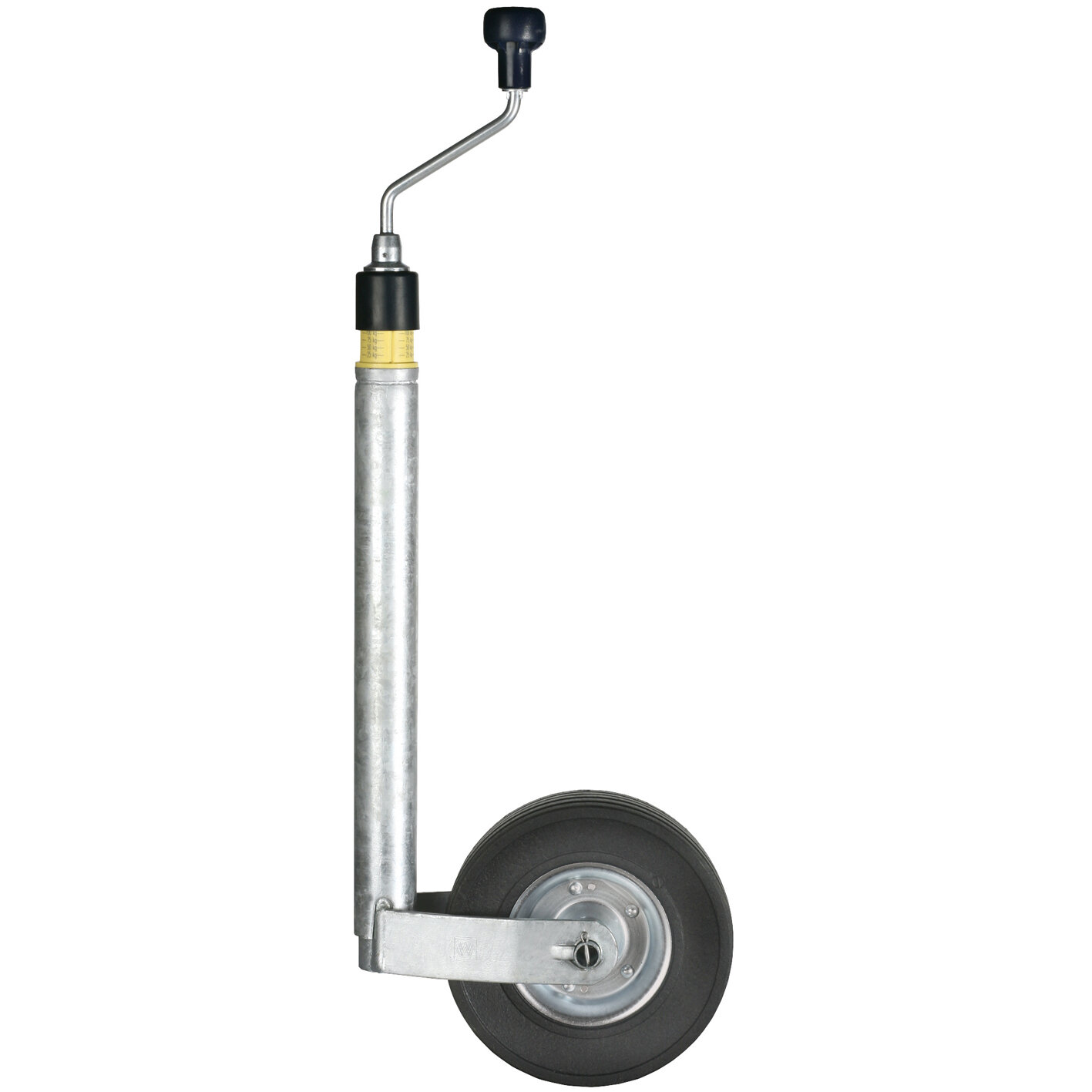 Jockey Wheel with Bearing Load Indicator, 225 x 70 mm Steel Rim