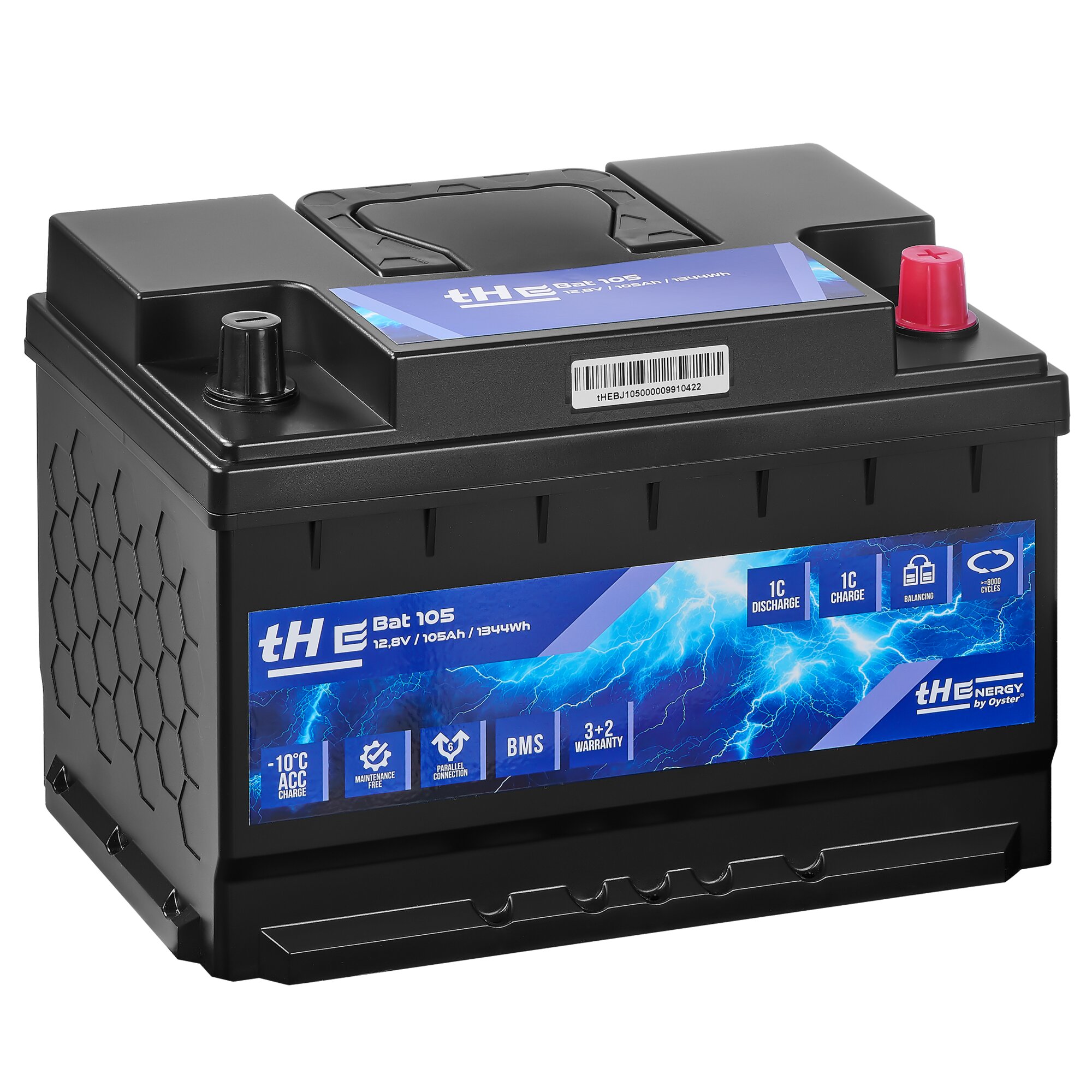 Lithium Battery LiFePO4 tHE Bat 105, 12.8 V, 105 Ah