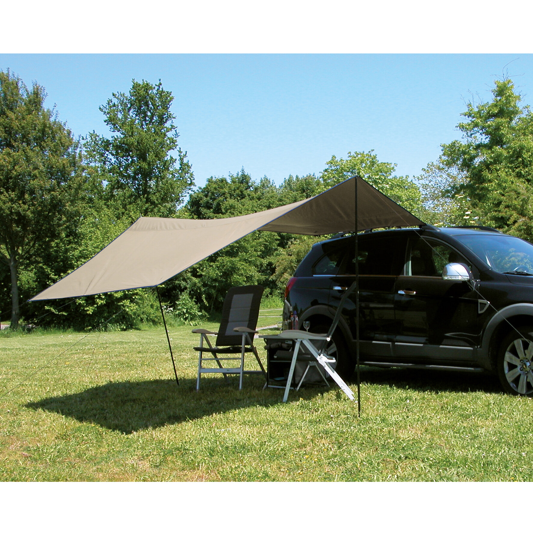 Canvas Awning Tarp Carside