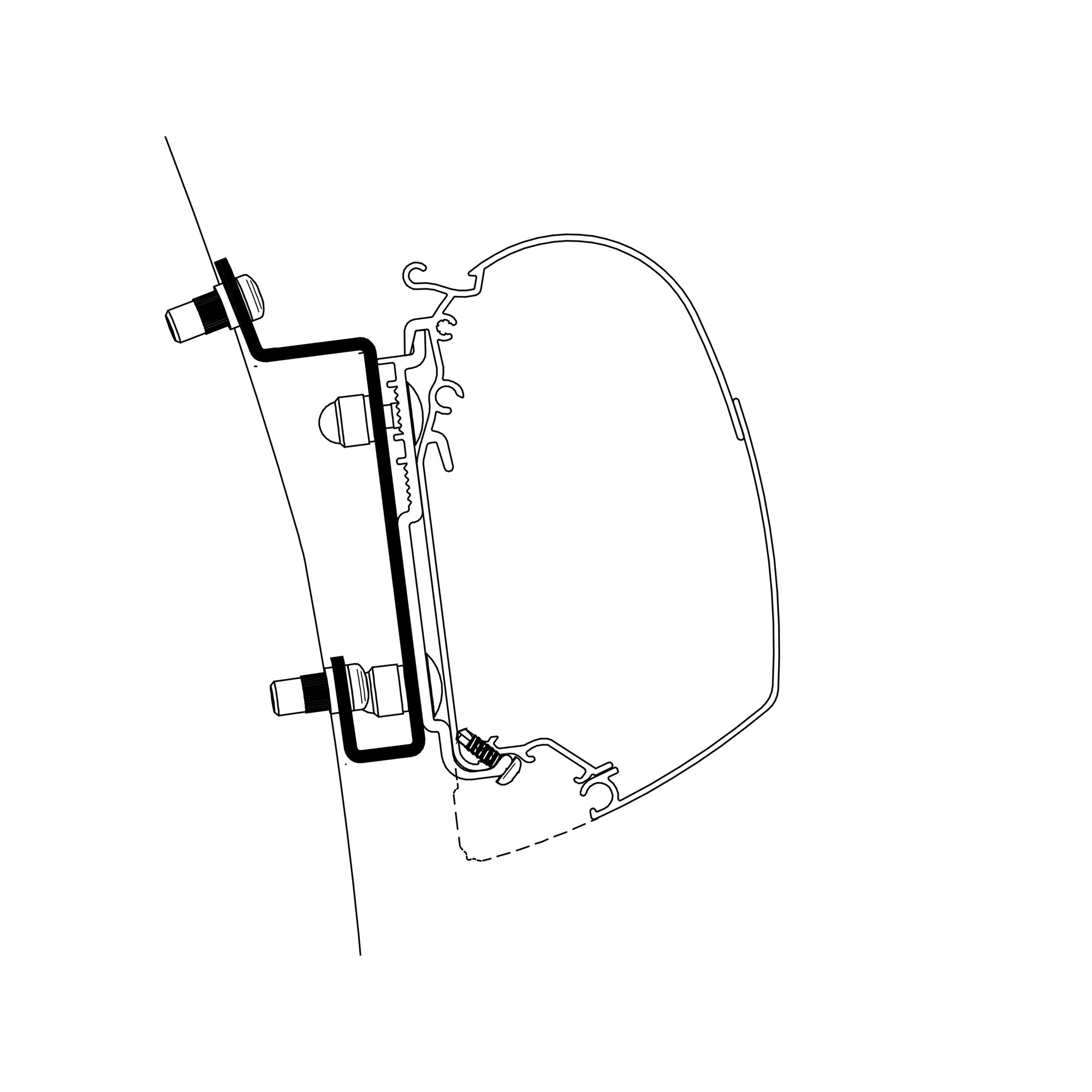 Adapter For Ford Transit Built Since 2014/05 High Roof H3 For TO Series 5