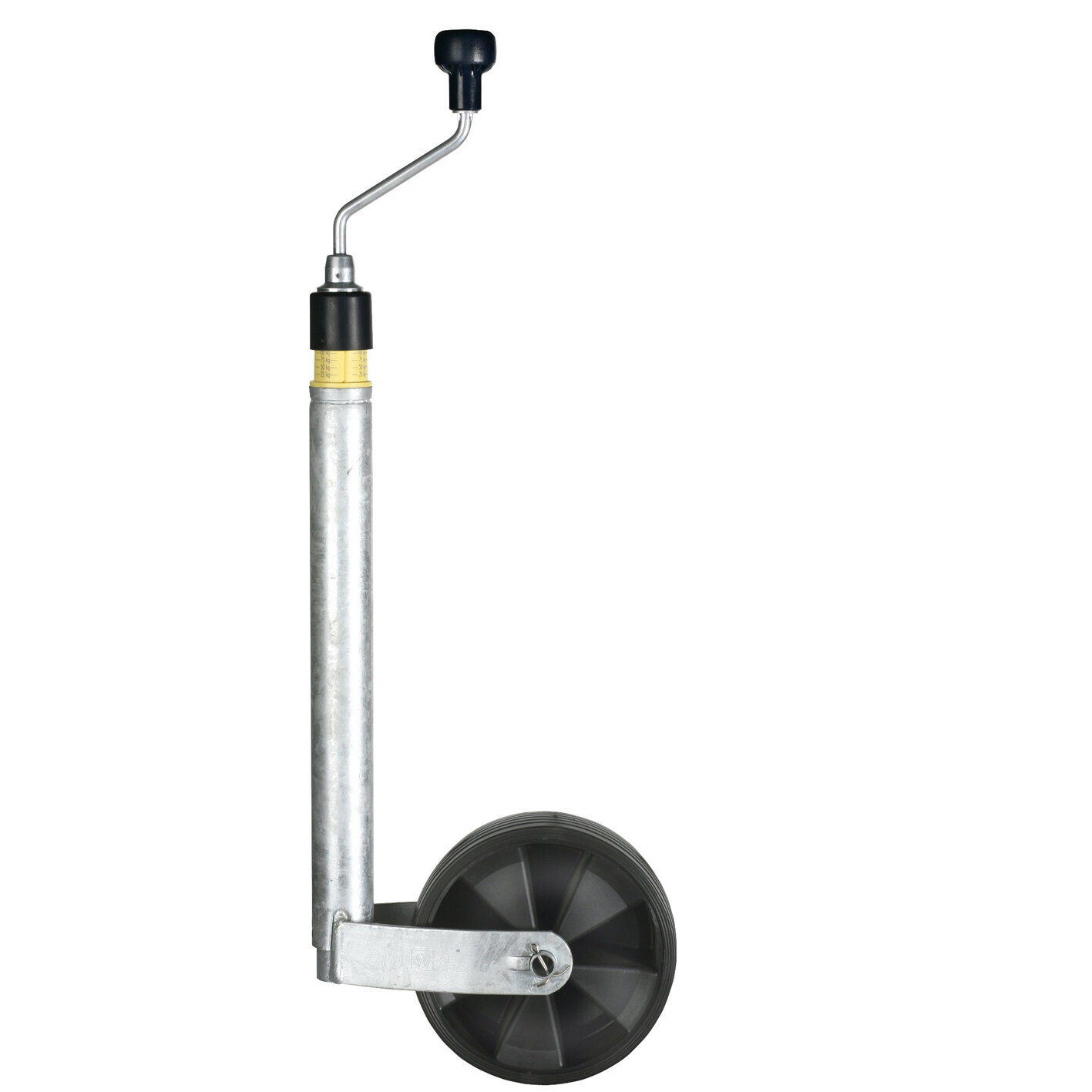 Jockey Wheel with Bearing Load Indicator, 215 x 70 mm Plastic Rim