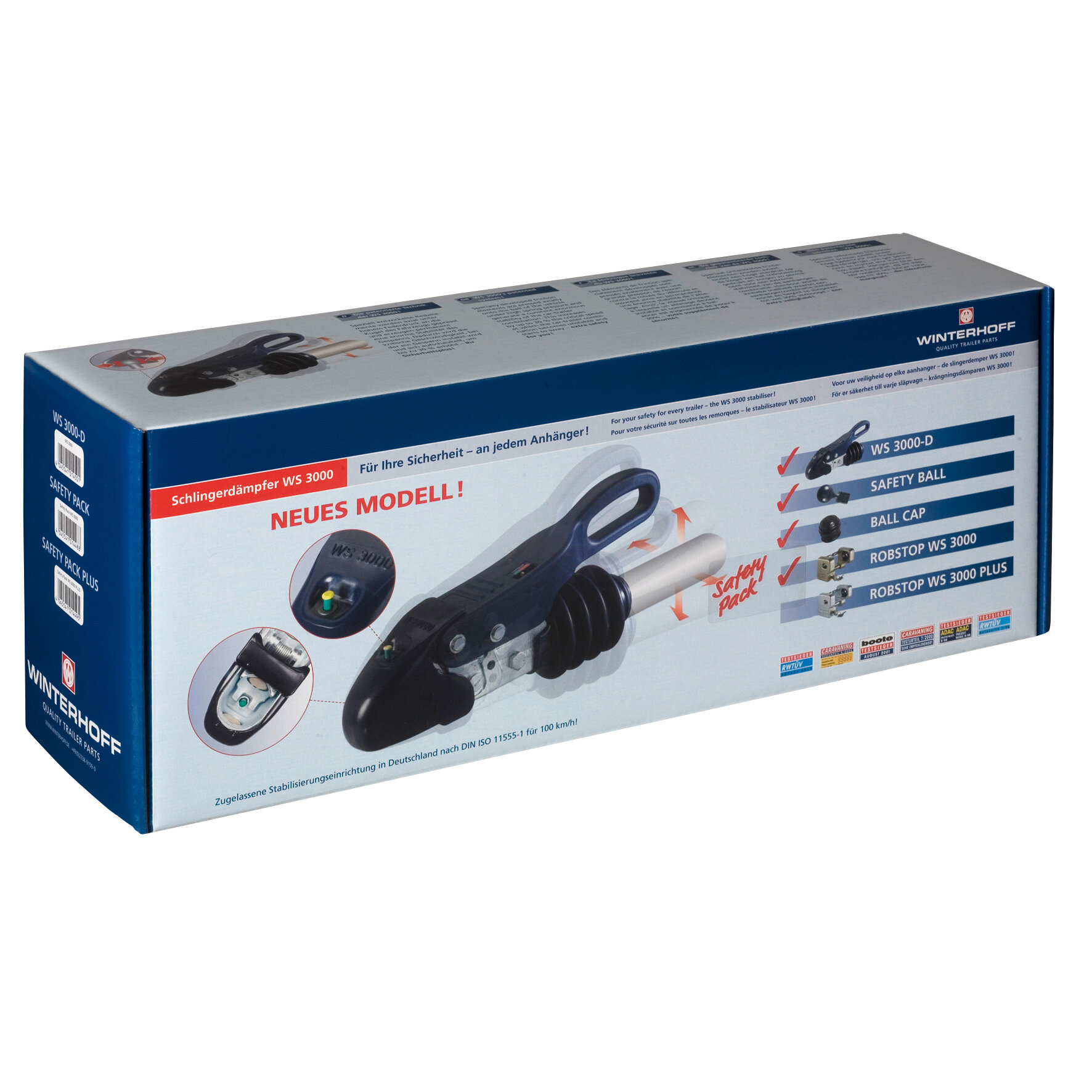 Ball Coupling Safety Pack WS 3000 with Roll Damping and Robstop