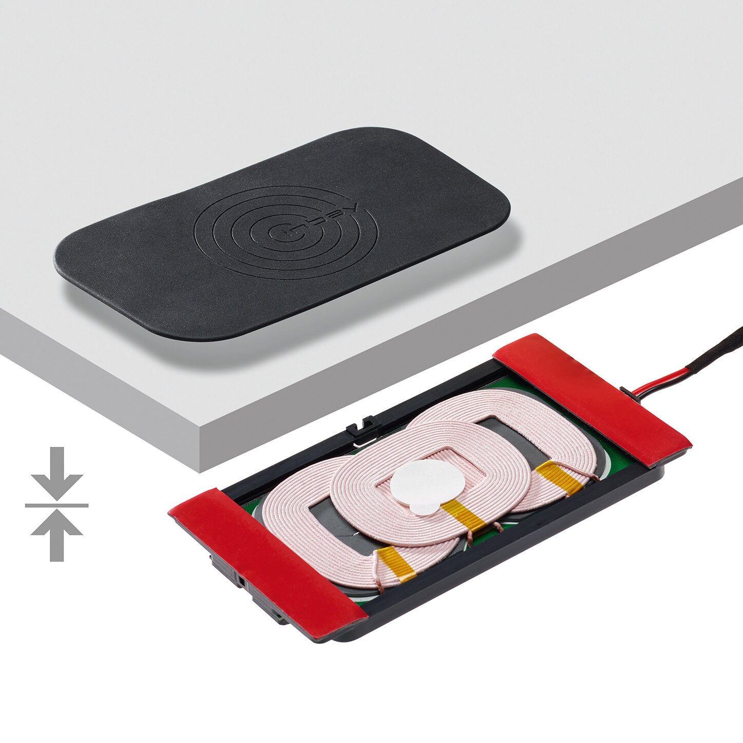 Wireless Charger Retrofitting Kit 3 Coils with Pad + FOC