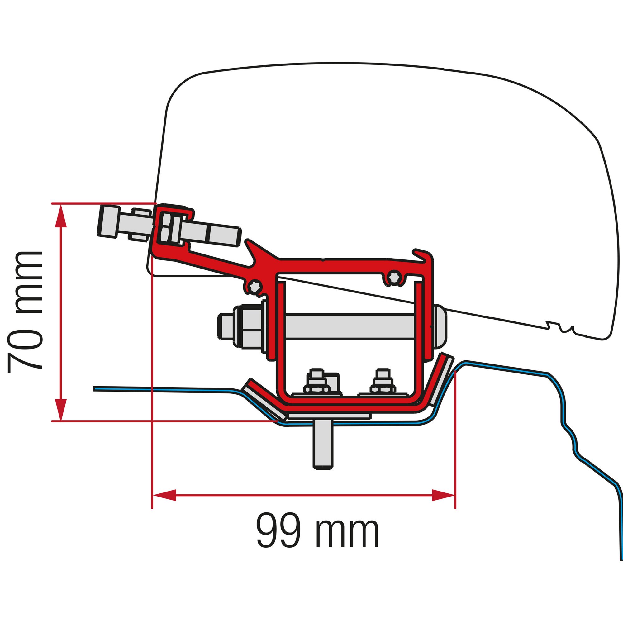 Awning Adapter Kit Renault Trafic L2 from 2014