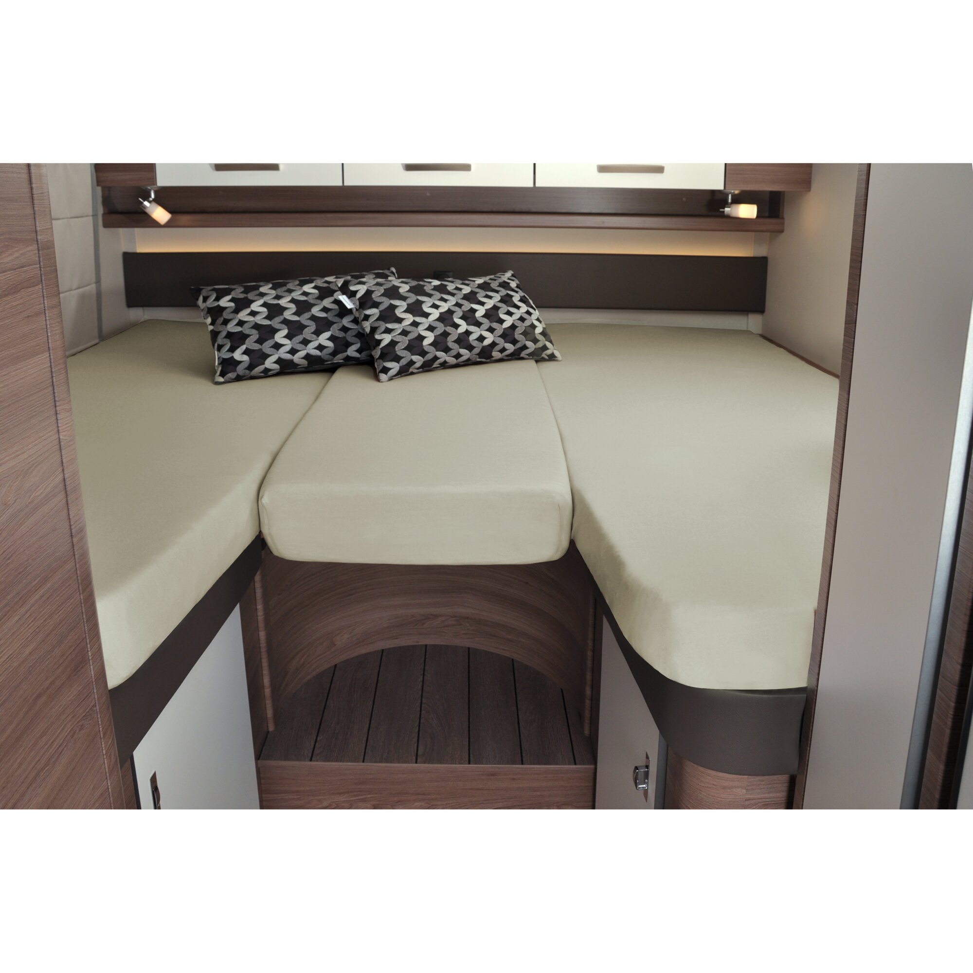 Fitted Sheet Set, 3 pcs, for Rear Beds, sand