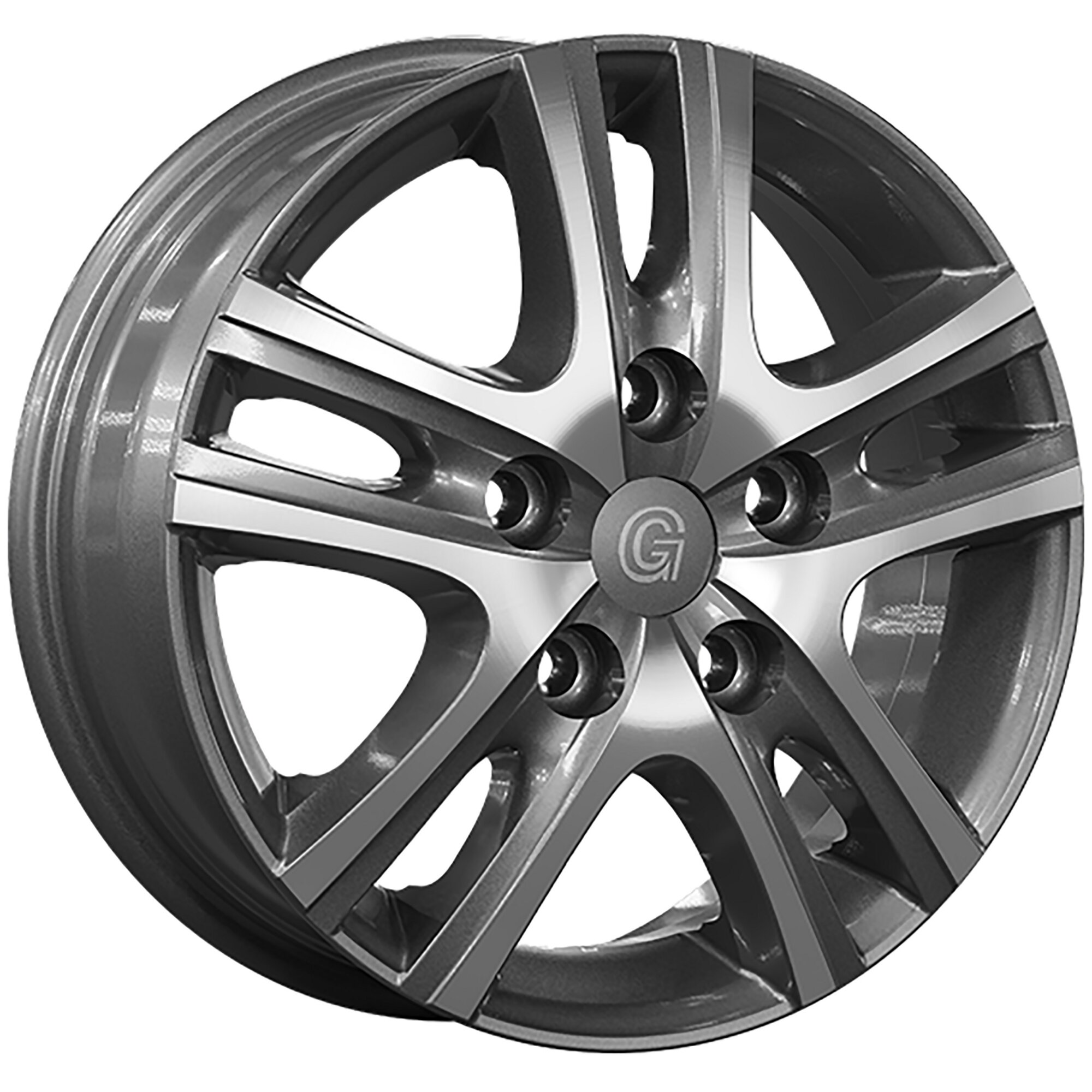 Aluminium Wheel Rim for Fiat Ducato, Lights-Chassis, 1200 kg, anthracite polished glossy, 6 x 16"