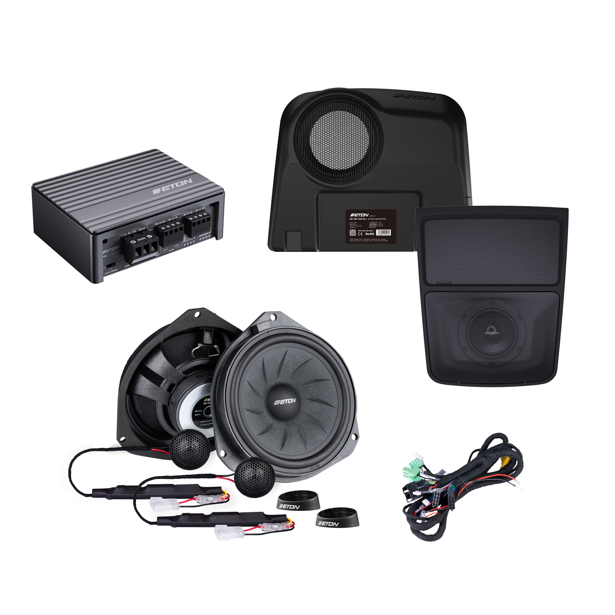 ETON Sound System for Fiat Ducato, Complete Set for Vehicles with Radio Pre-Wiring