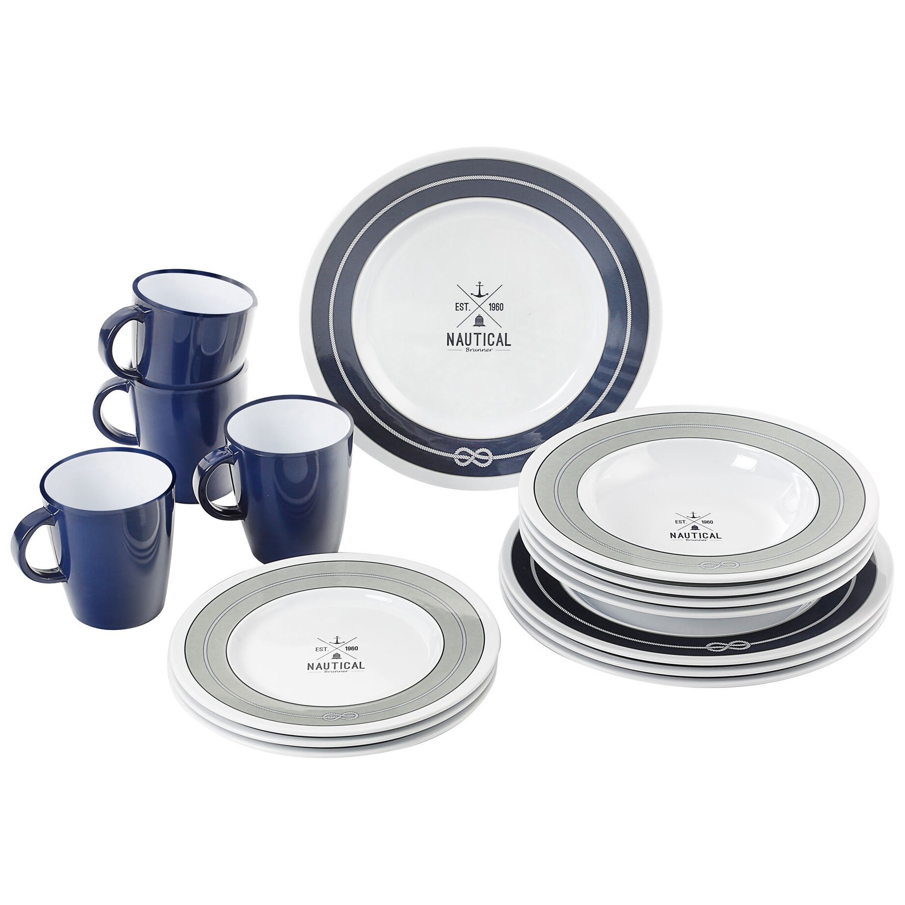 Tableware Series Nautical, Tableware Set 16 pieces